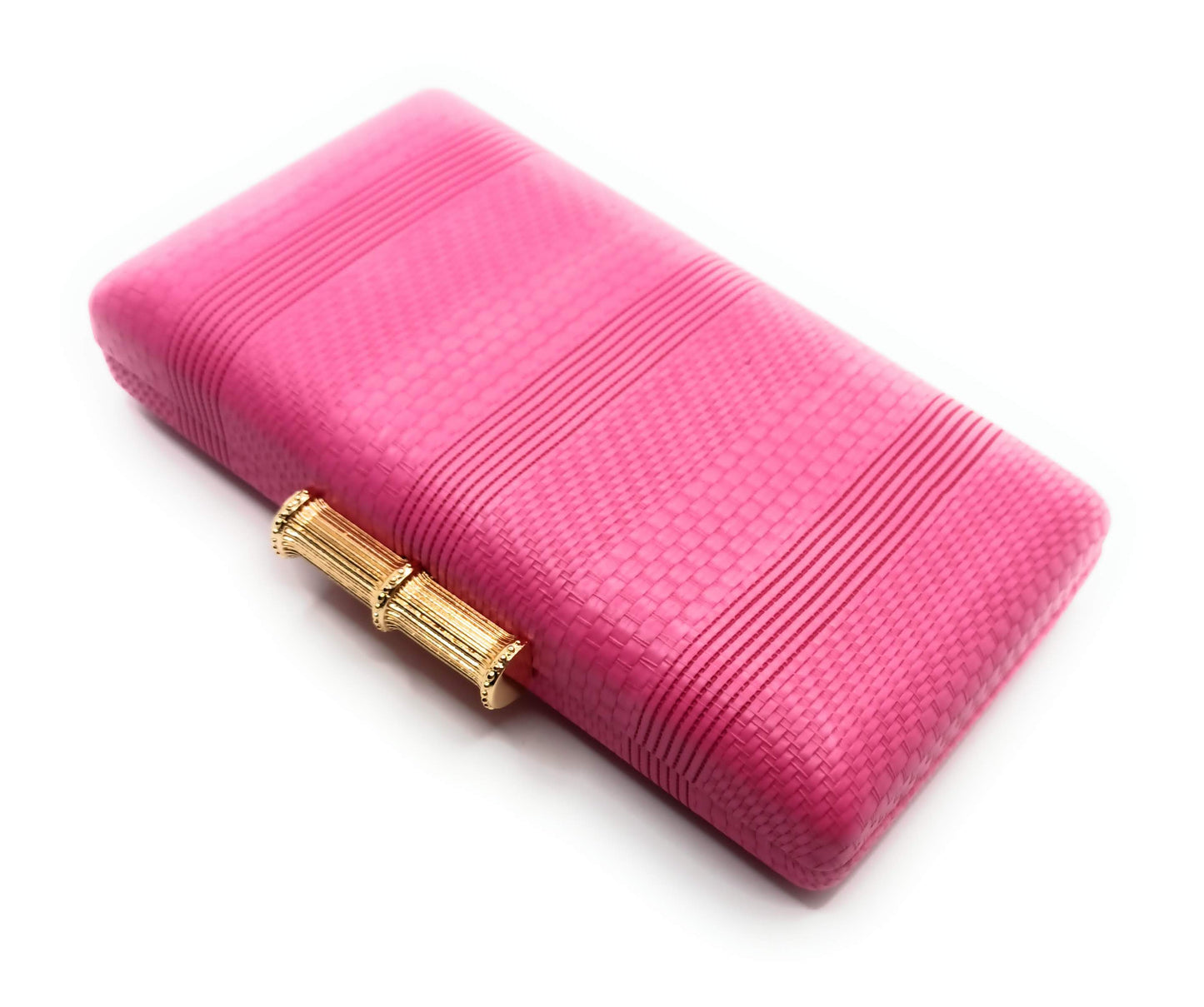 Cartera De Mano Bolso Fiesta Rectangular · Bambú Fucsia