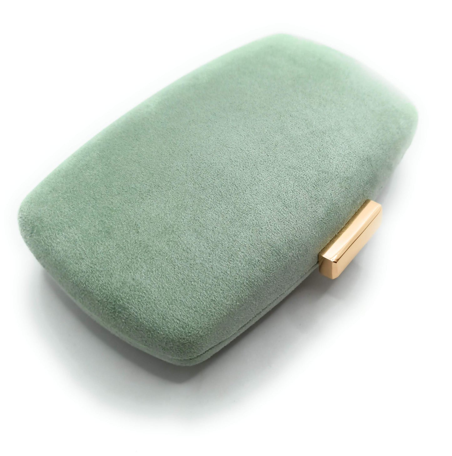 Cartera De Mano Bolso Fiesta · Ante Ovalado Menta