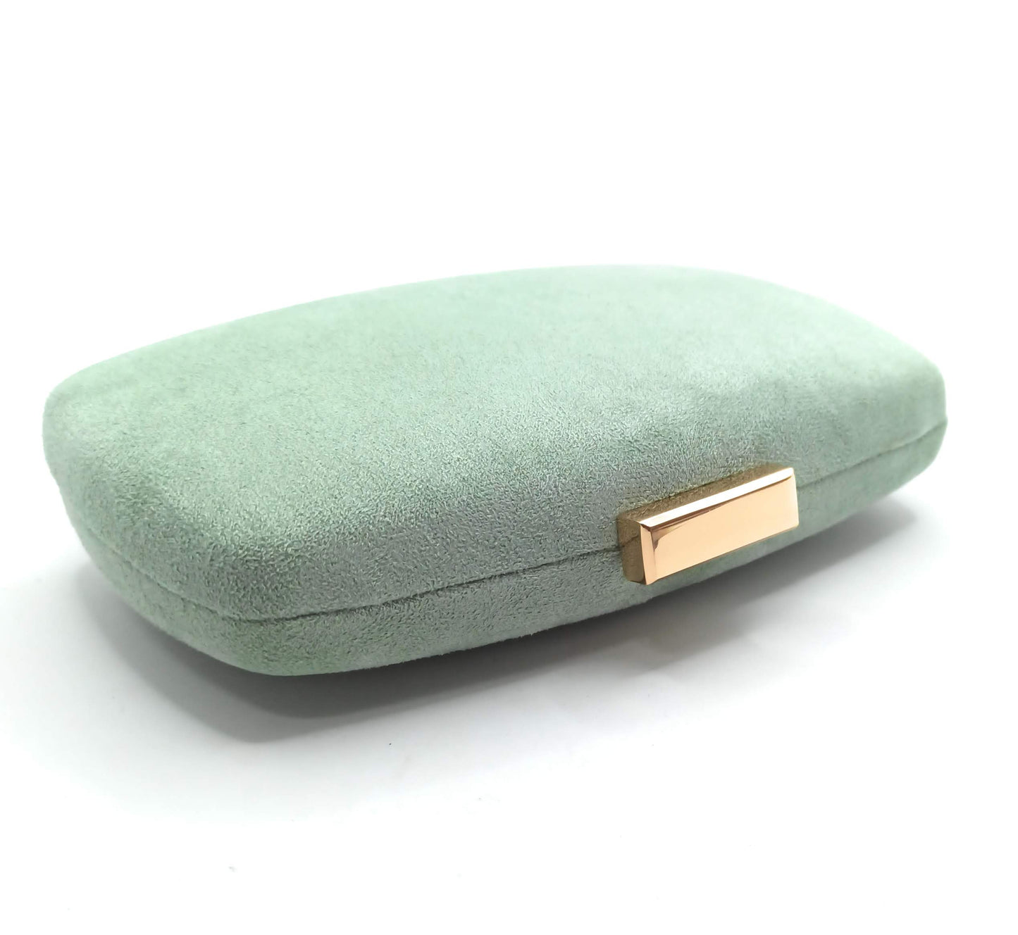 Cartera De Mano Bolso Fiesta · Ante Ovalado Menta