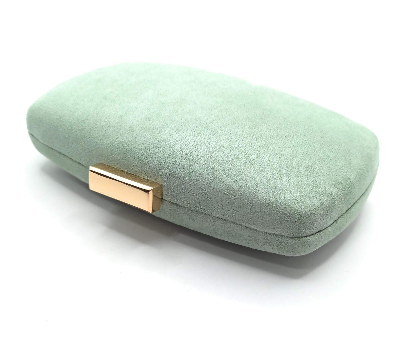 Cartera De Mano Bolso Fiesta · Ante Ovalado Menta