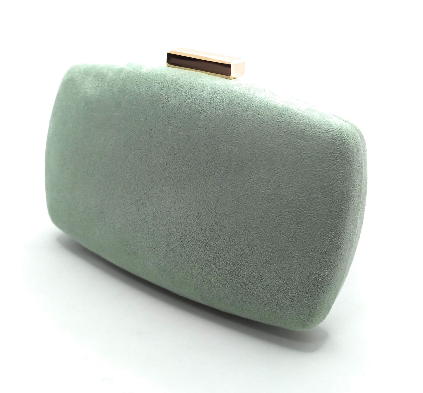 Cartera De Mano Bolso Fiesta · Ante Ovalado Menta