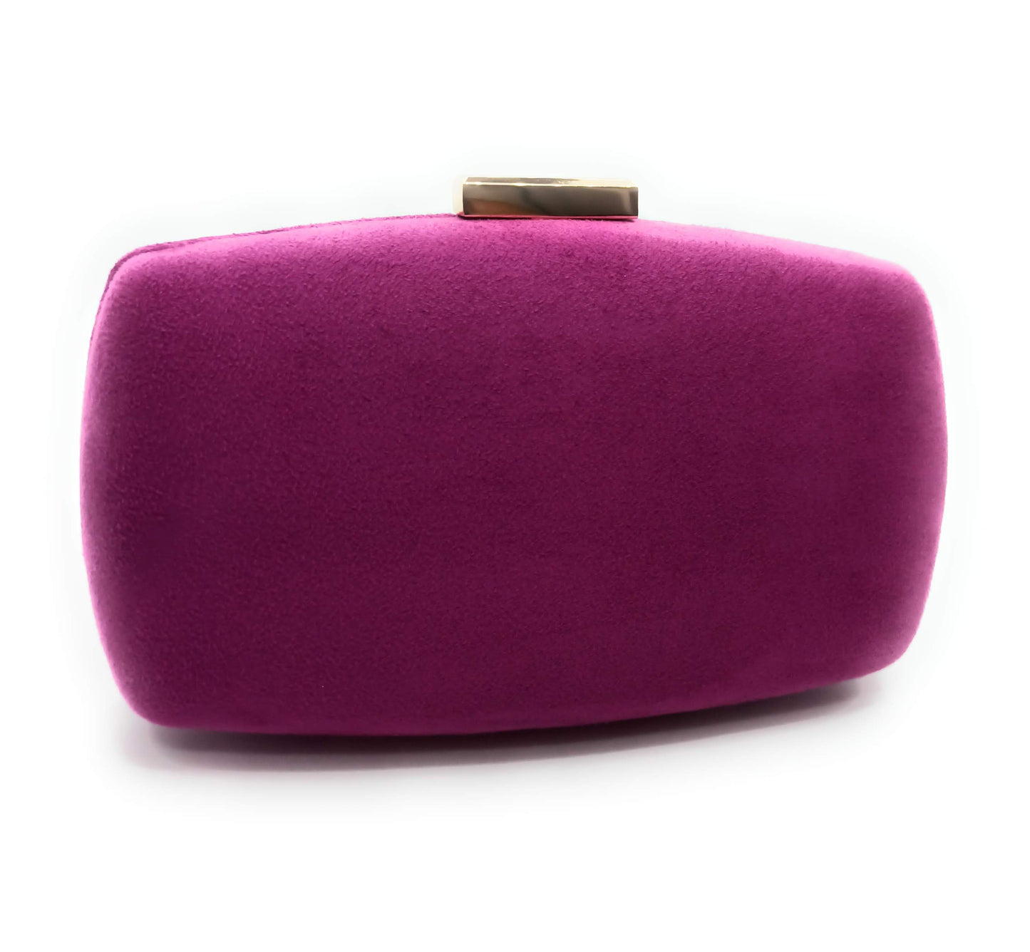 Cartera De Mano Bolso Fiesta · Ante Ovalado Violeta Oro