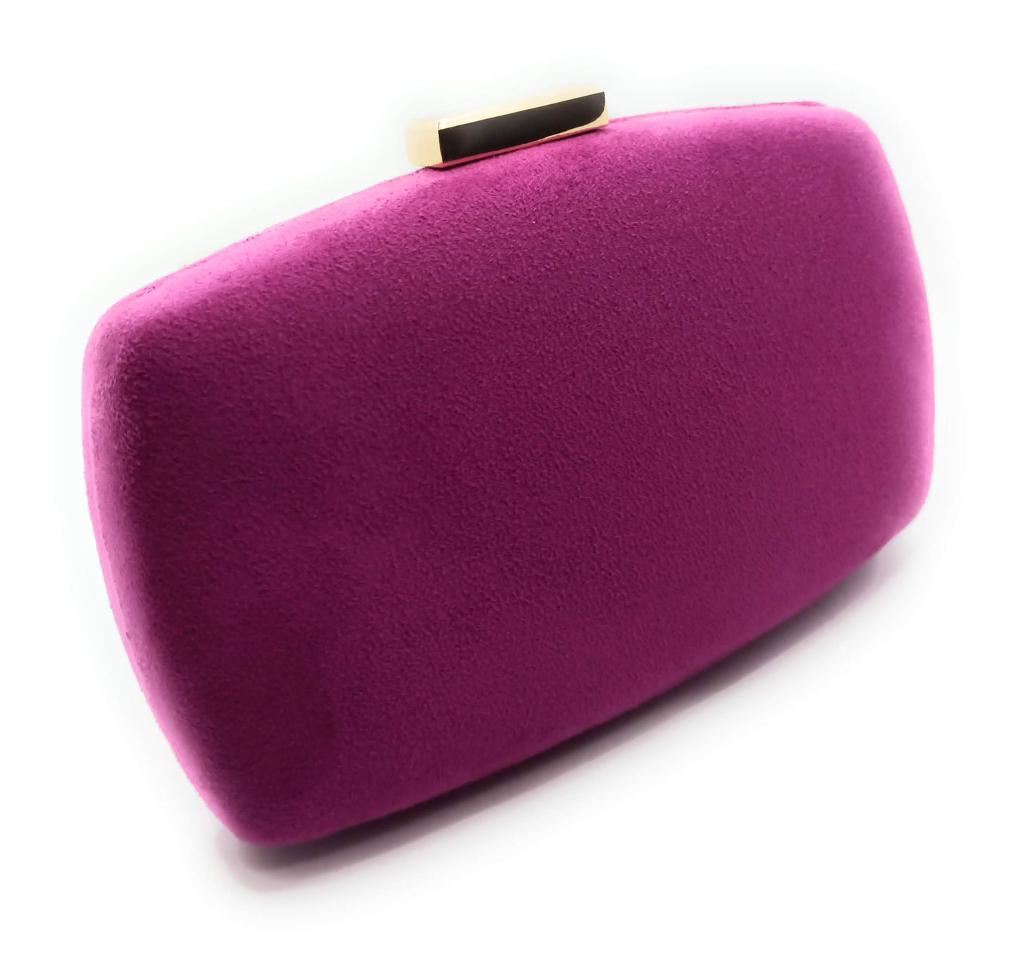 Cartera De Mano Bolso Fiesta · Ante Ovalado Violeta Oro