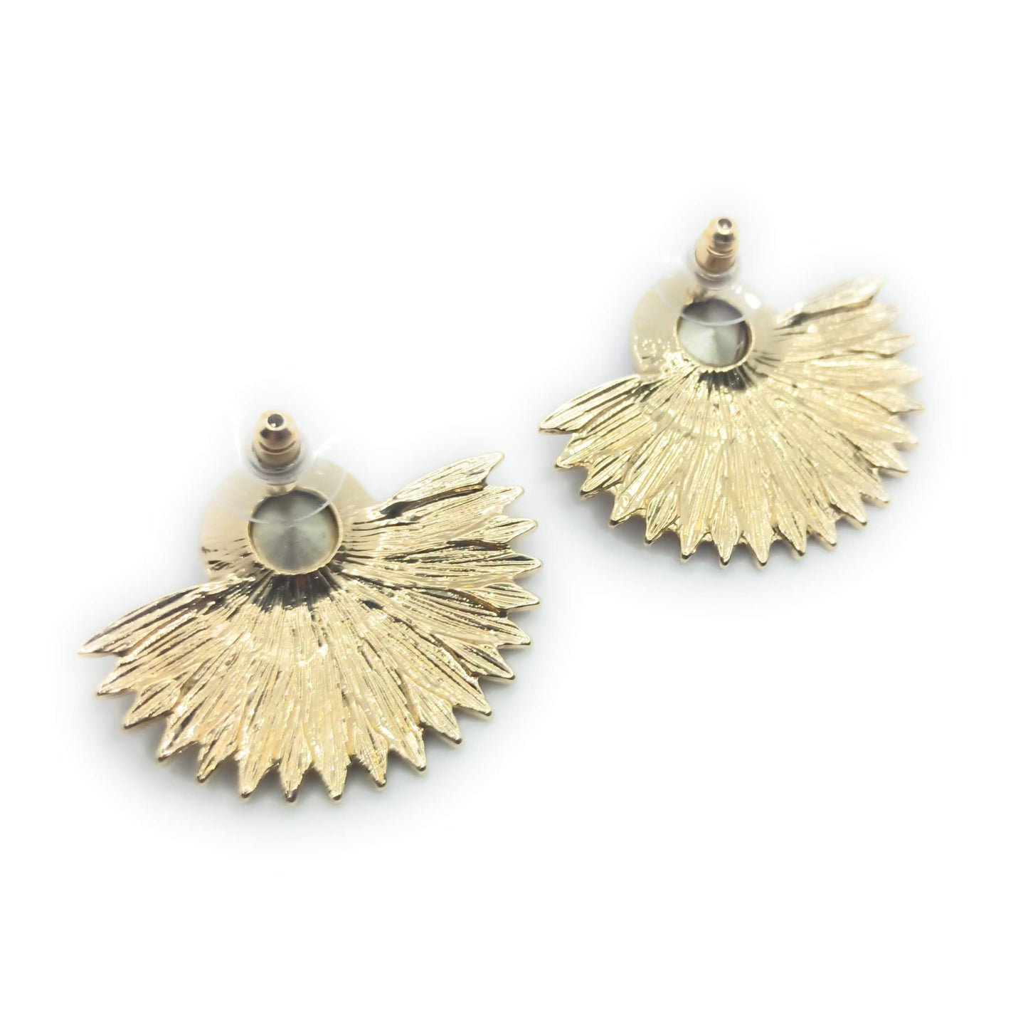 Pendientes Dorados con Cristal · Oro Sol Malva