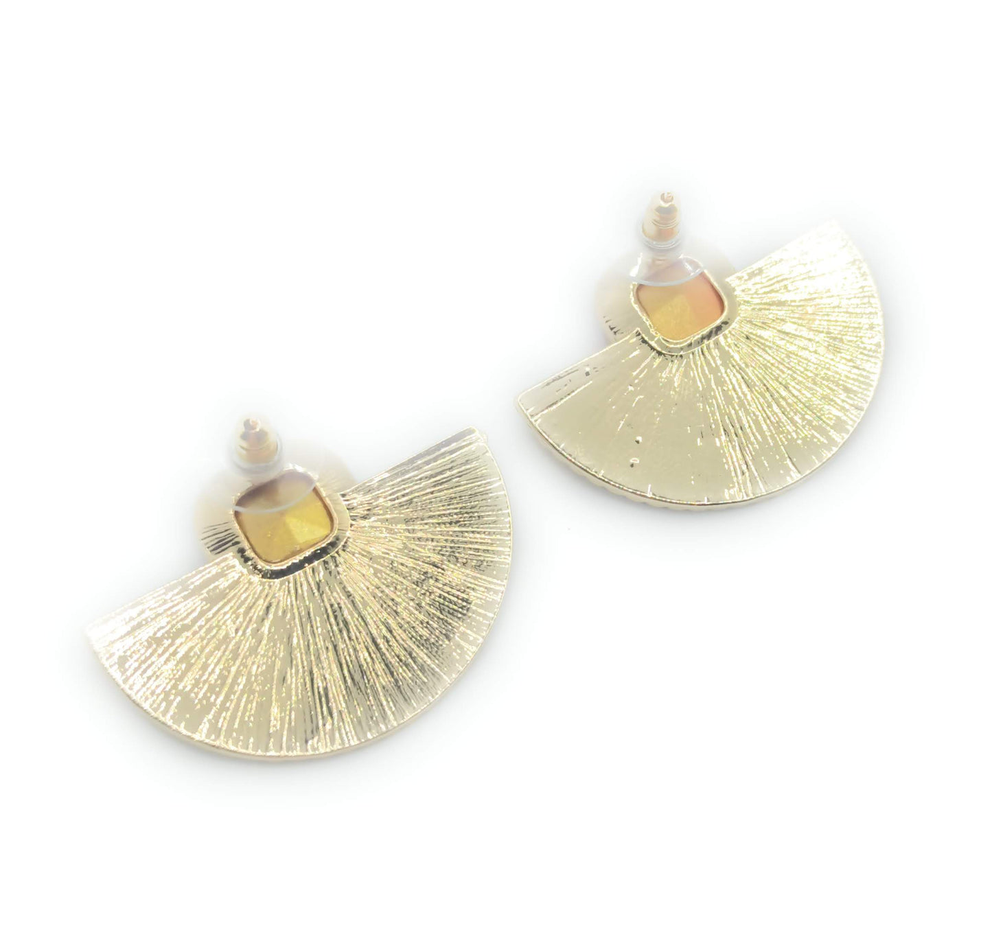 Pendientes Dorados con Cristal · Oro Sol Coral