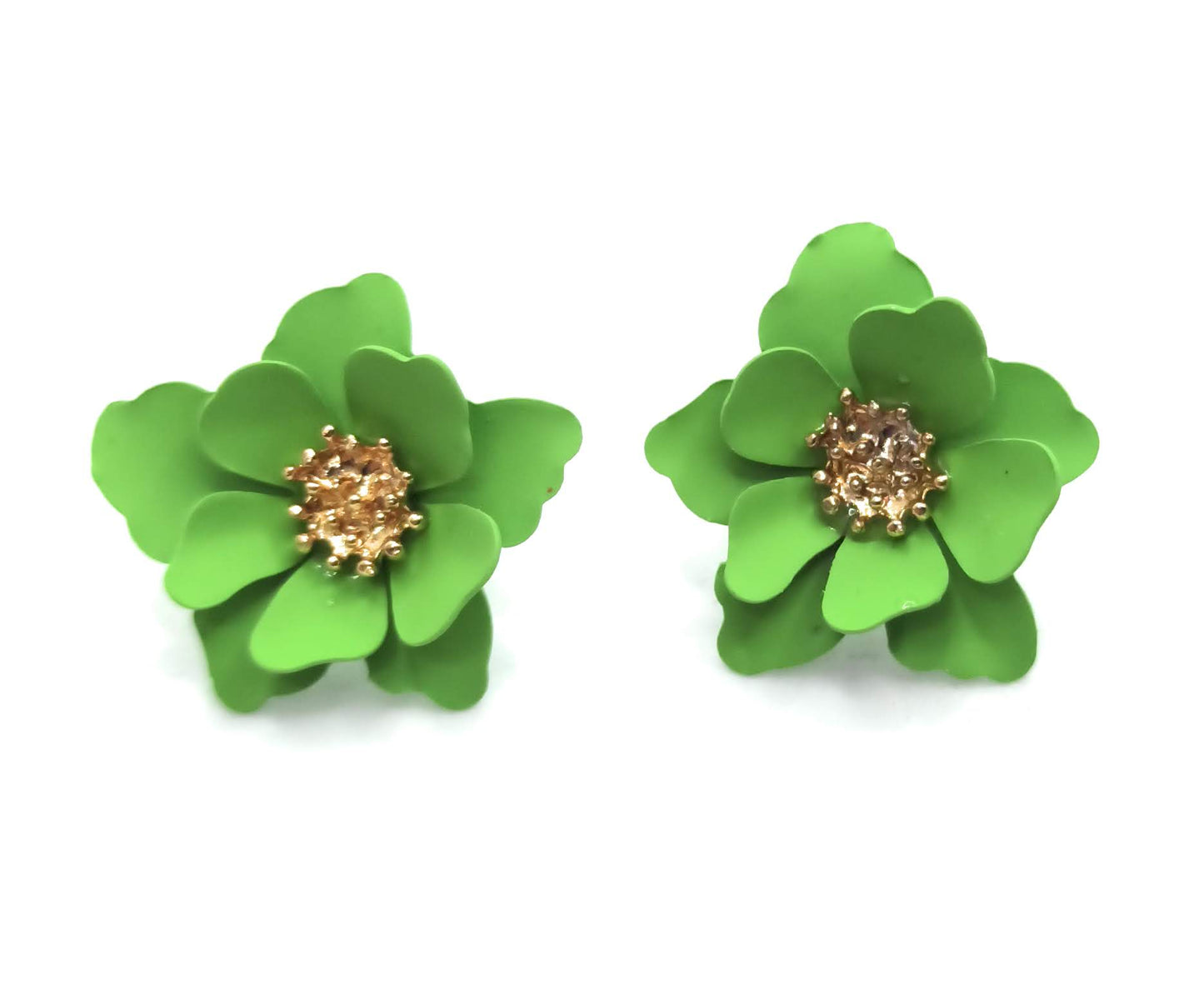 Pendientes Florecitas · Verde Claro