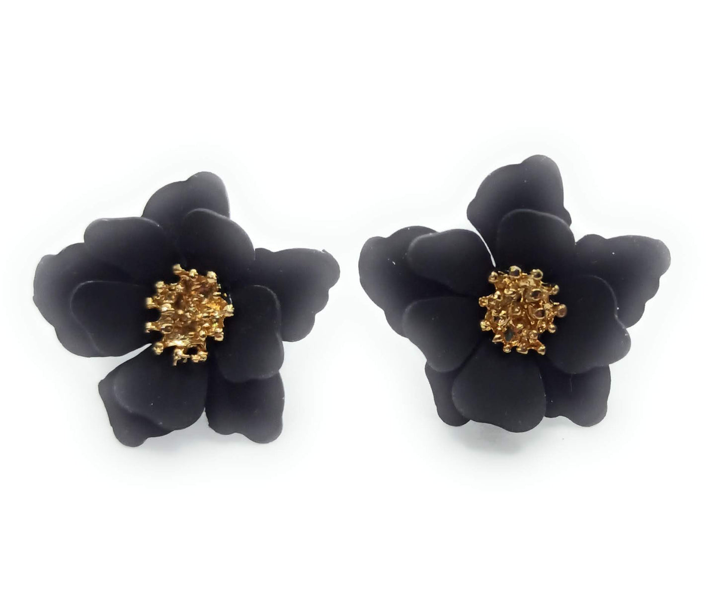 Pendientes Florecitas · Negro