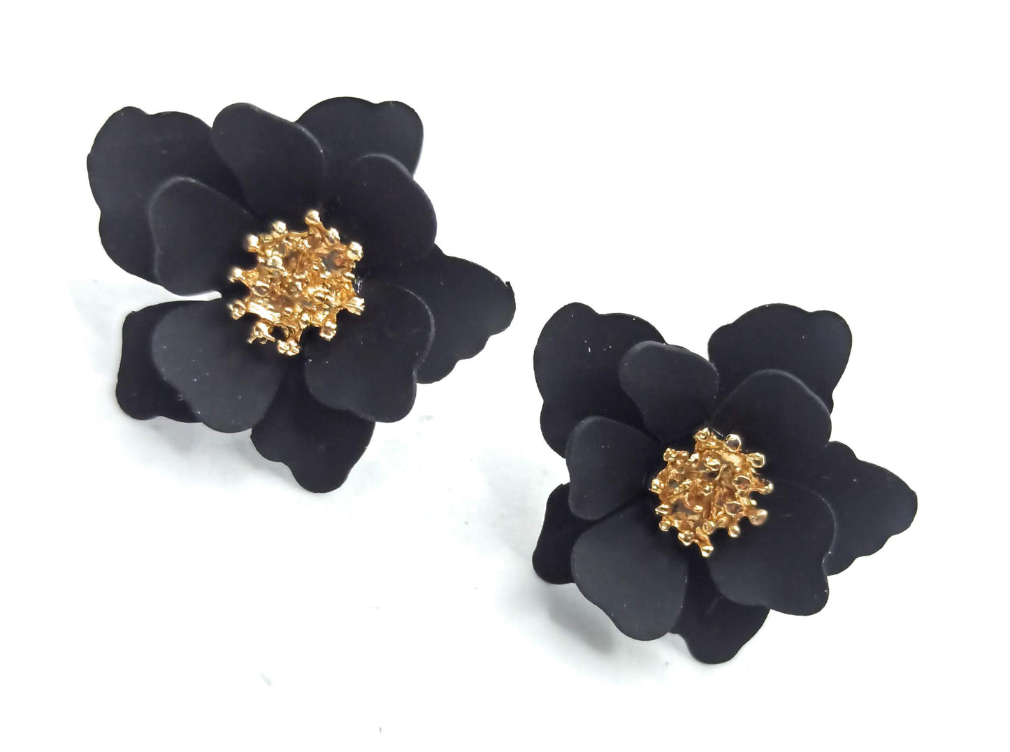 Pendientes Florecitas · Negro