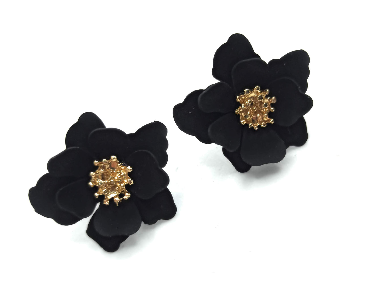 Pendientes Florecitas · Negro