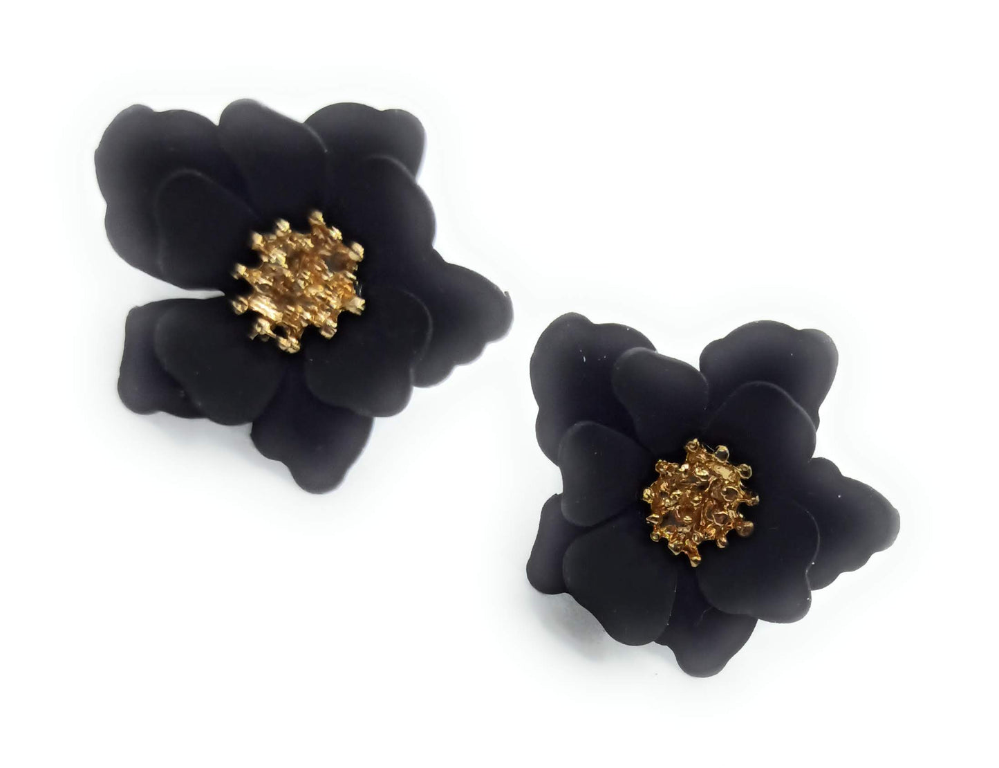 Pendientes Florecitas · Negro