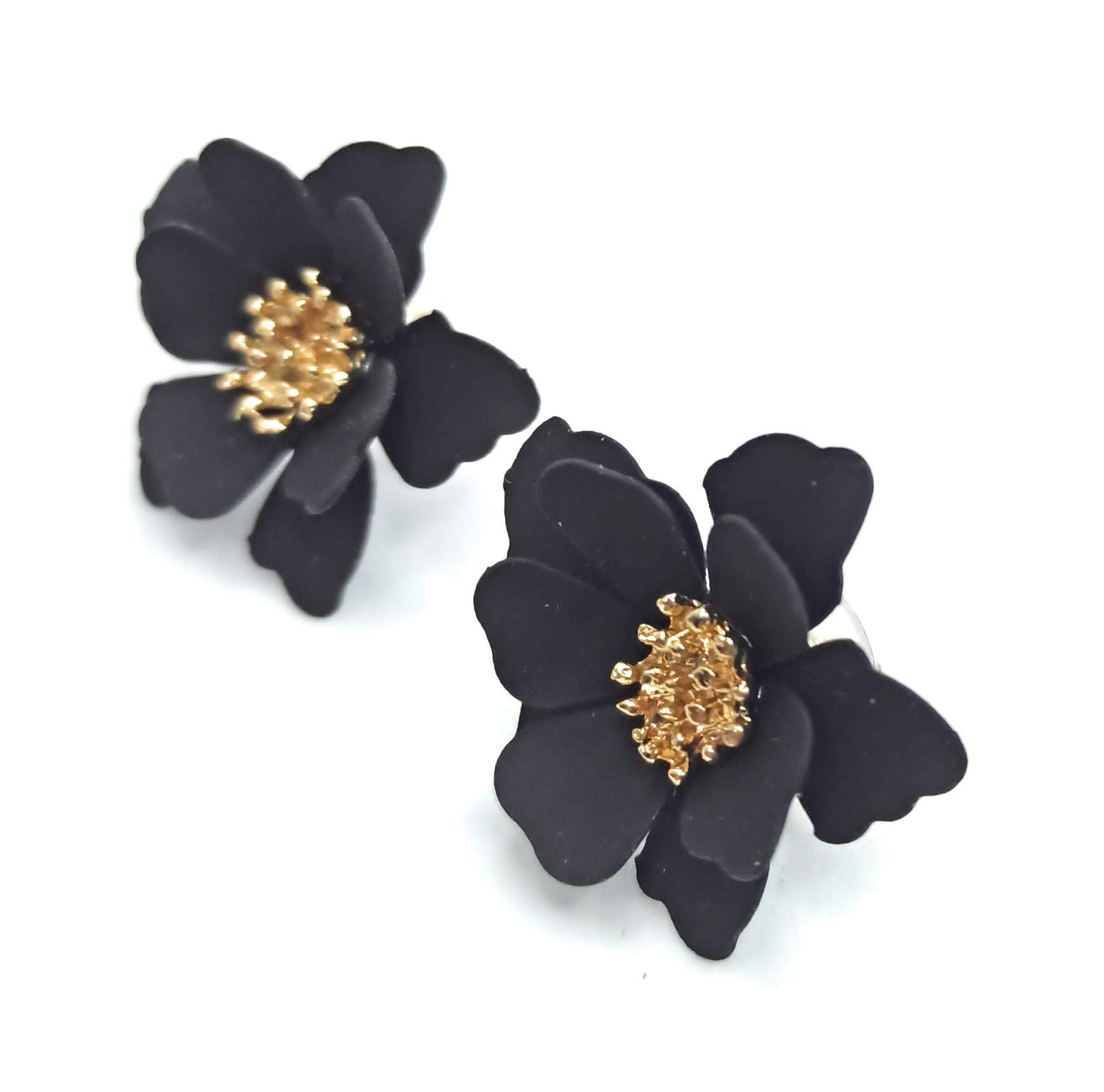 Pendientes Florecitas · Negro