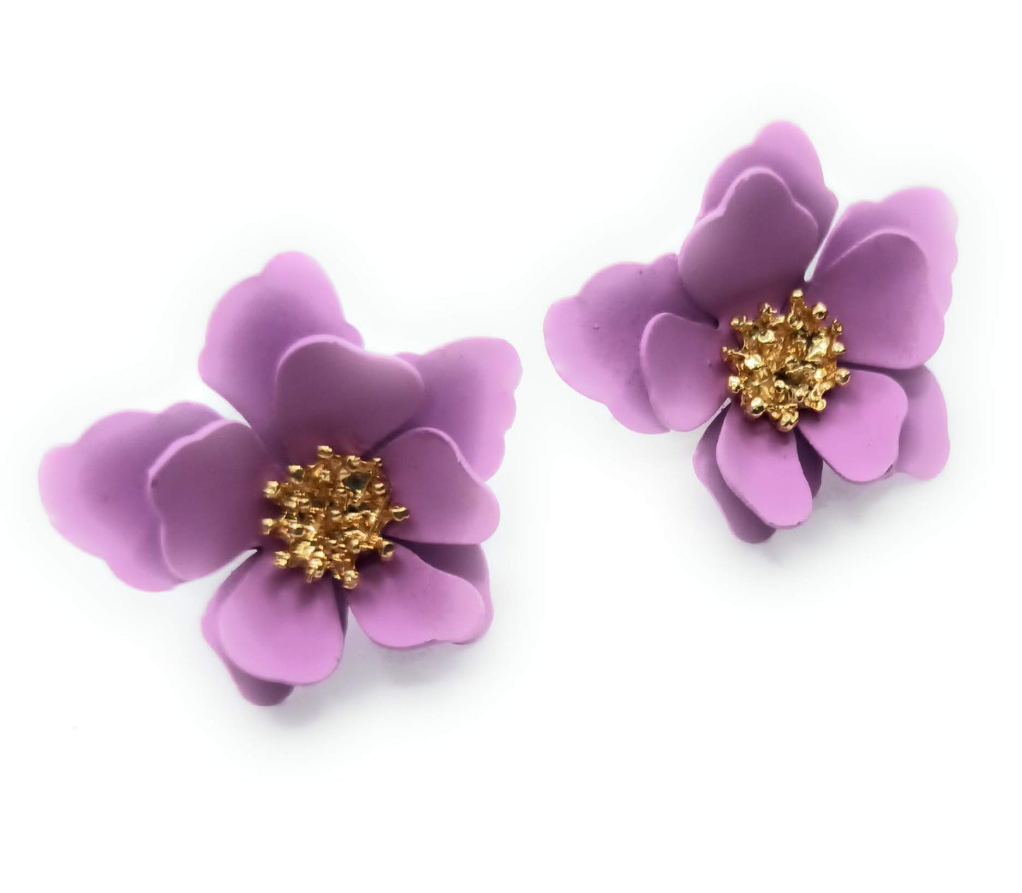 Pendientes Florecitas · Malva