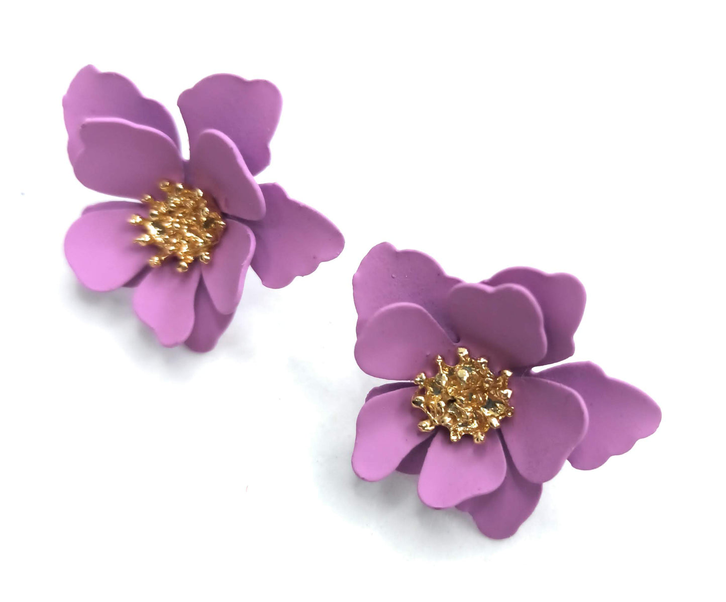 Pendientes Florecitas · Malva