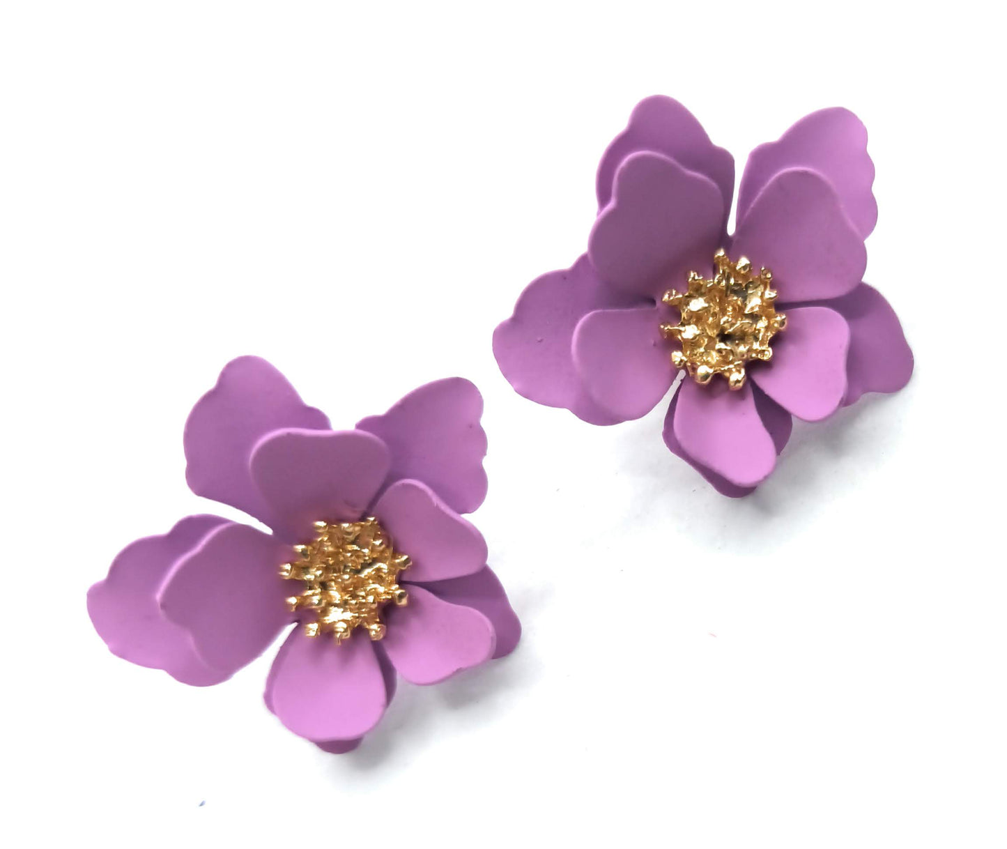 Pendientes Florecitas · Malva