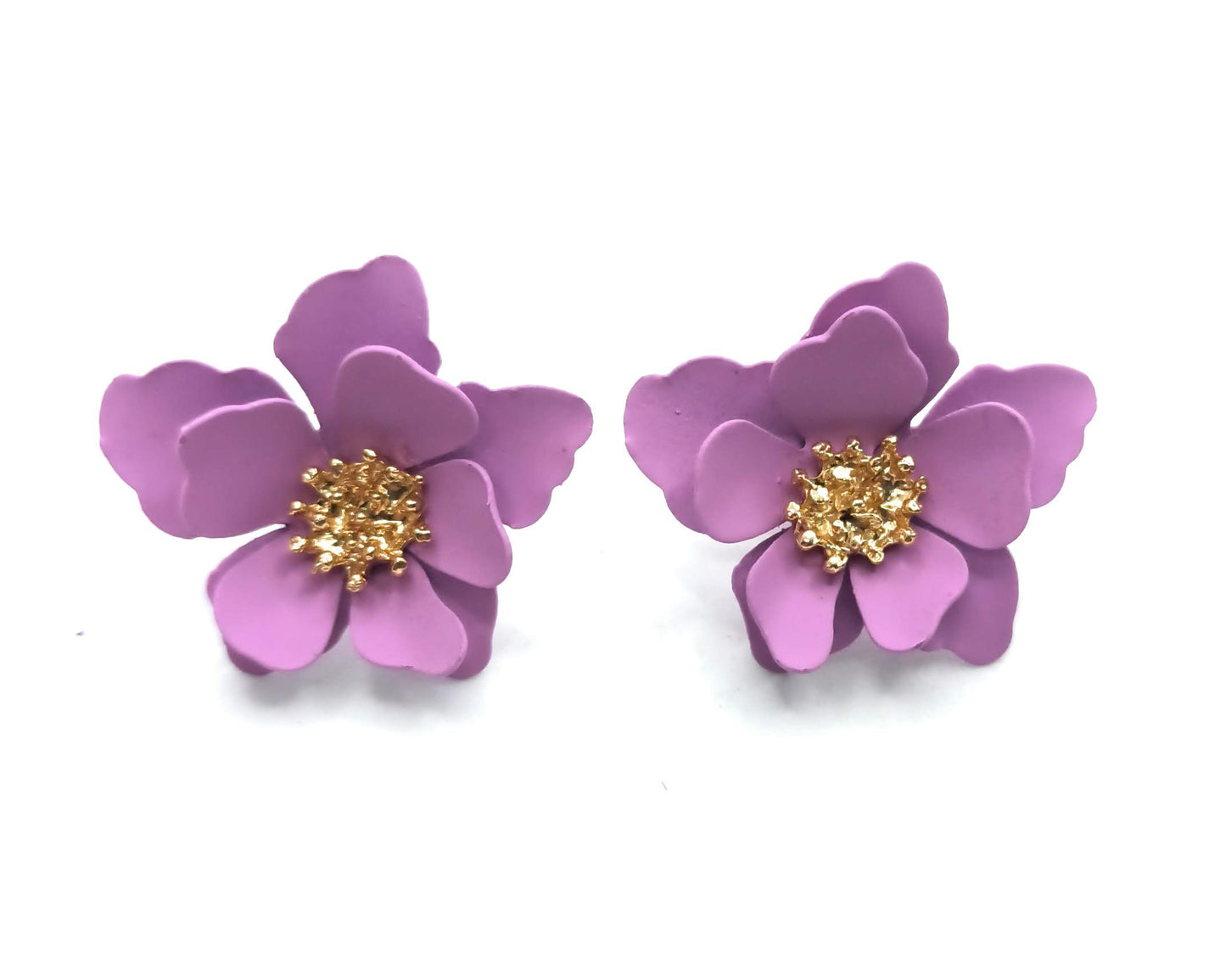 Pendientes Florecitas · Malva