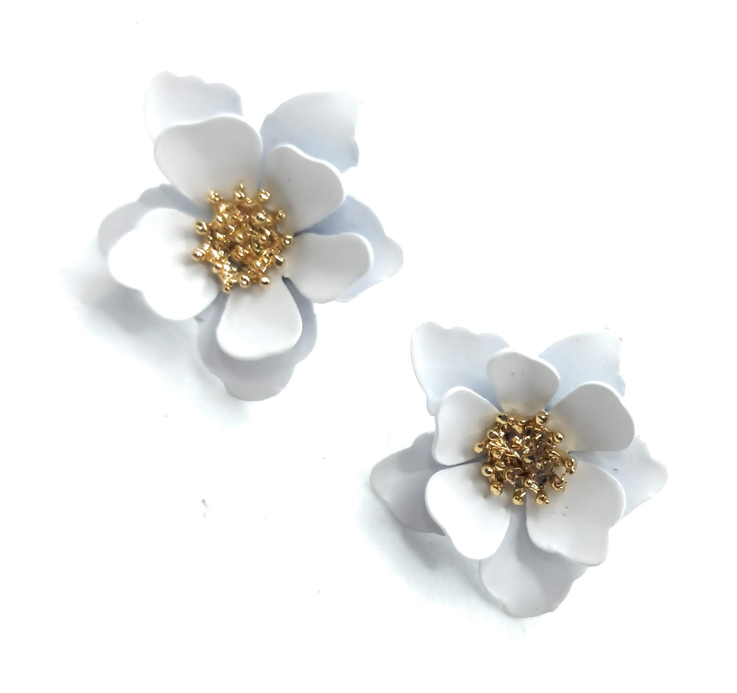 Pendientes Florecitas · Blanco