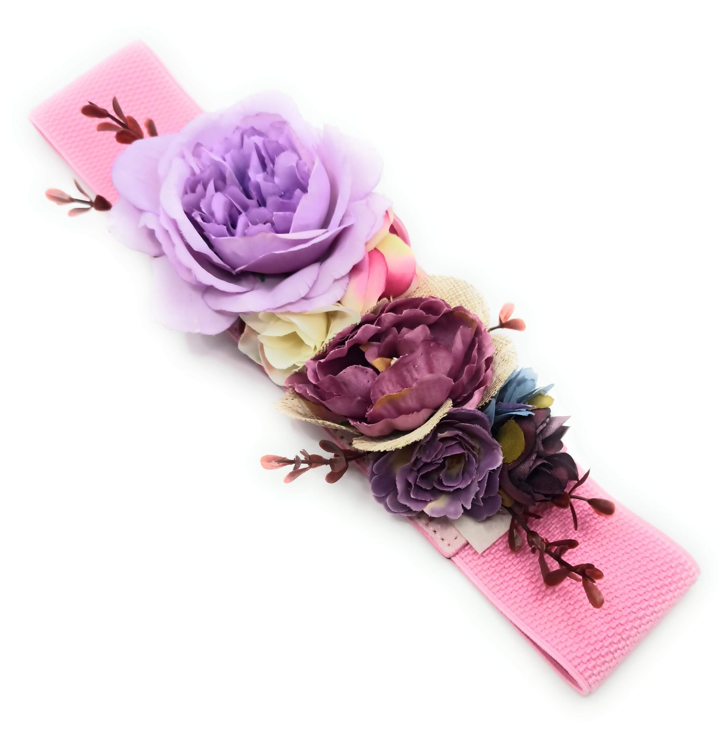 Cinturón de Flores · Cinta Rosa Peonia Lila