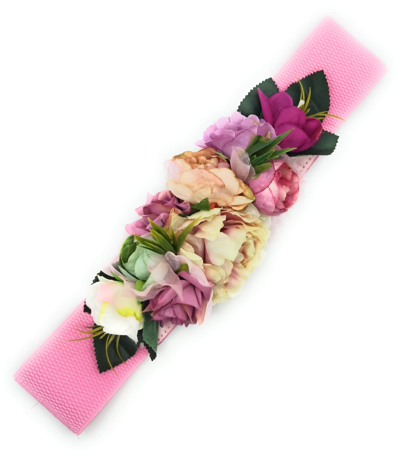 Cinturón de Flores · Cinta Rosa Marfil Malva