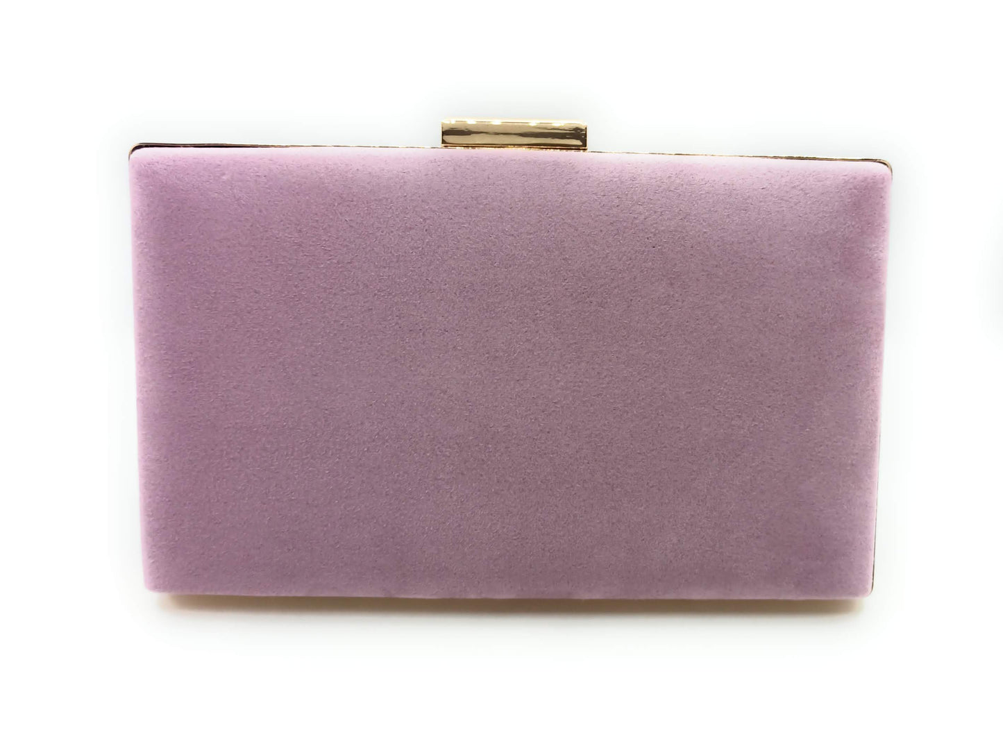 Cartera De Mano Bolso Fiesta Rectangular · Ante Lila Lavanda