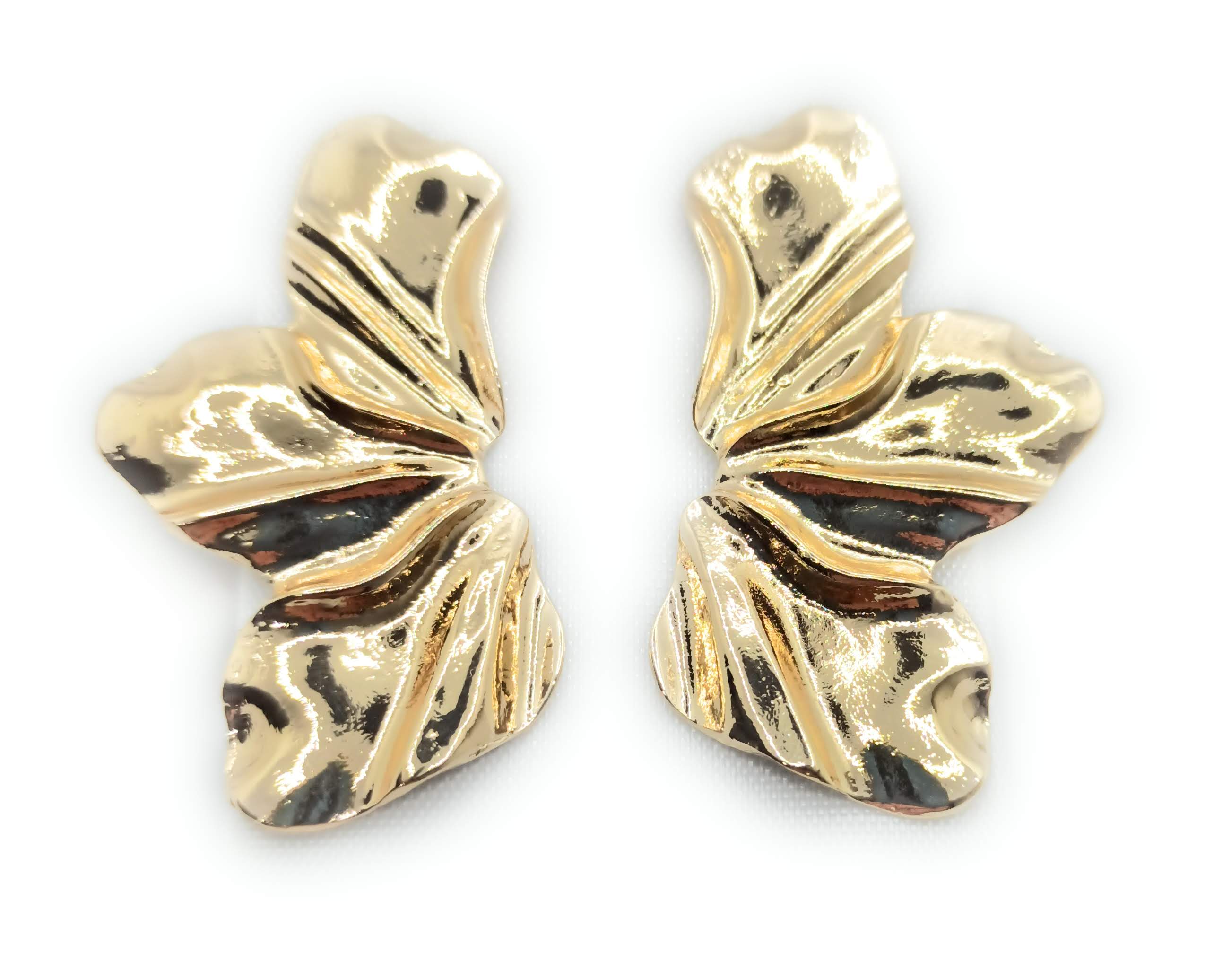 Pendientes Grandes Dorados · XL Hoja Oro – BRANDELIA