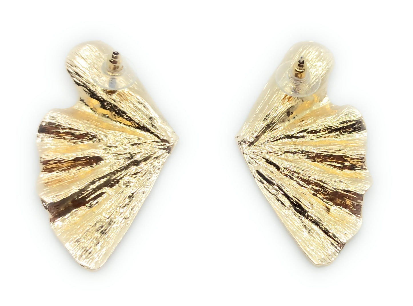 Pendientes Grandes Dorados · XL Hoja Oro