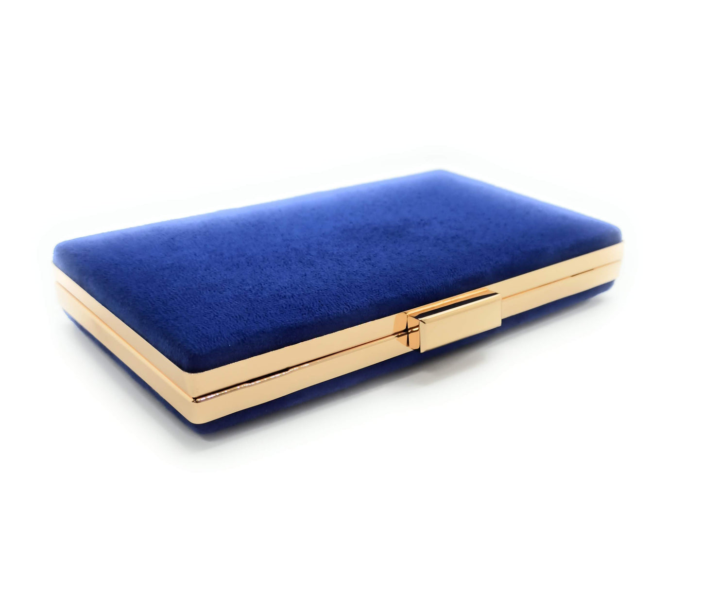 Cartera De Mano Bolso Fiesta Rectangular · Ante Marino Oro