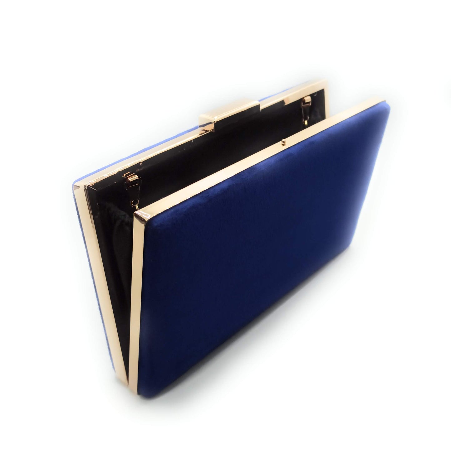 Cartera De Mano Bolso Fiesta Rectangular · Ante Marino Oro