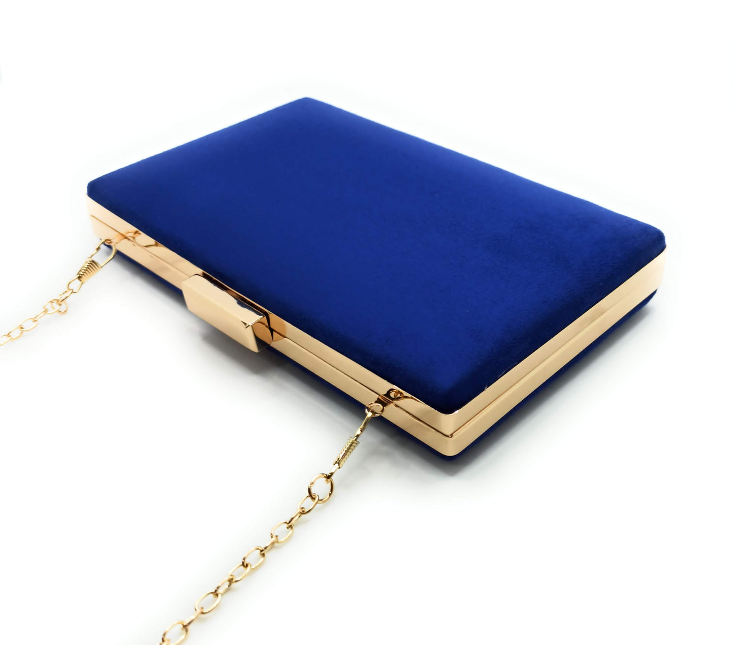 Cartera De Mano Bolso Fiesta Rectangular · Ante Marino Oro