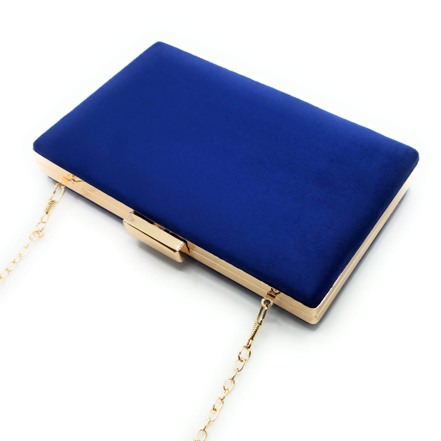 Cartera De Mano Bolso Fiesta Rectangular · Ante Marino Oro
