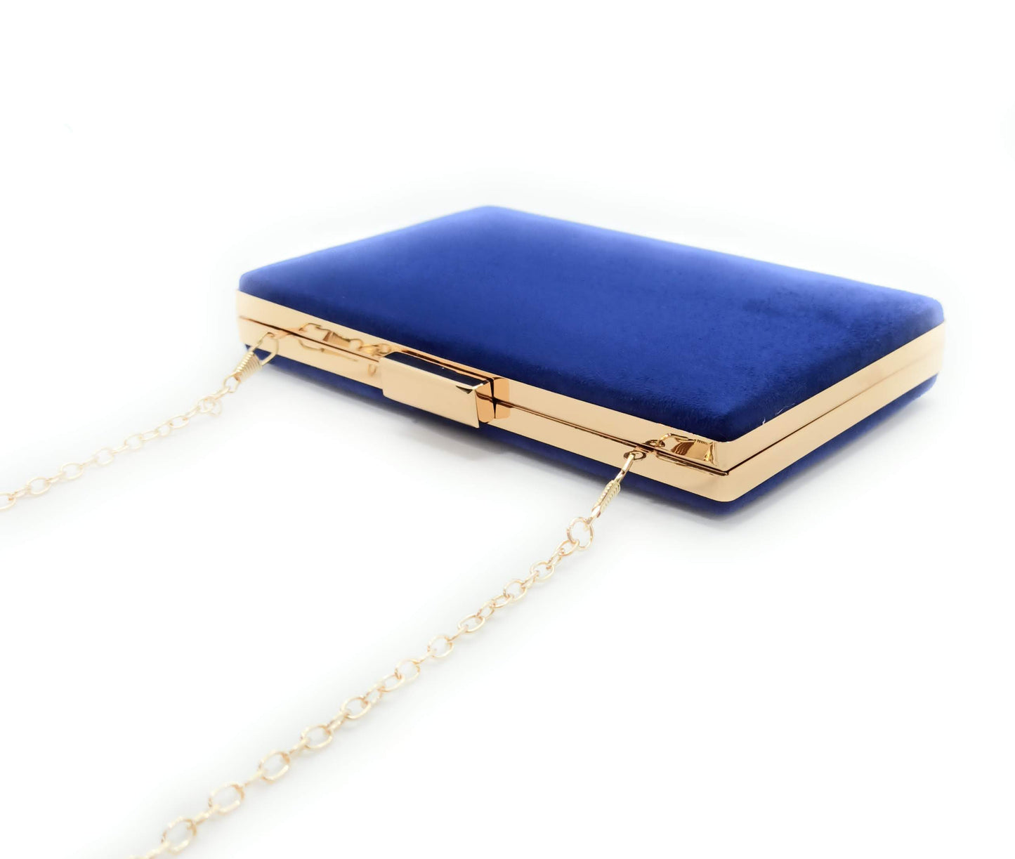 Cartera De Mano Bolso Fiesta Rectangular · Ante Marino Oro