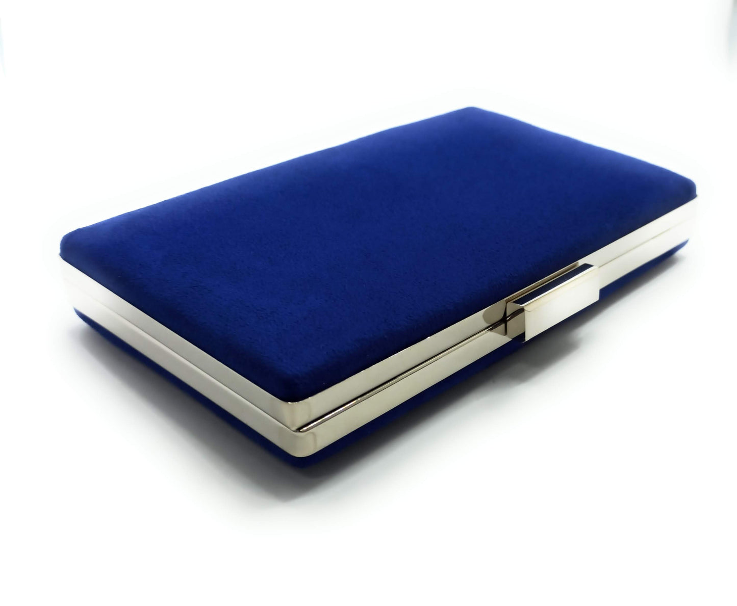 Cartera De Mano Bolso Fiesta Rectangular · Marino Plata