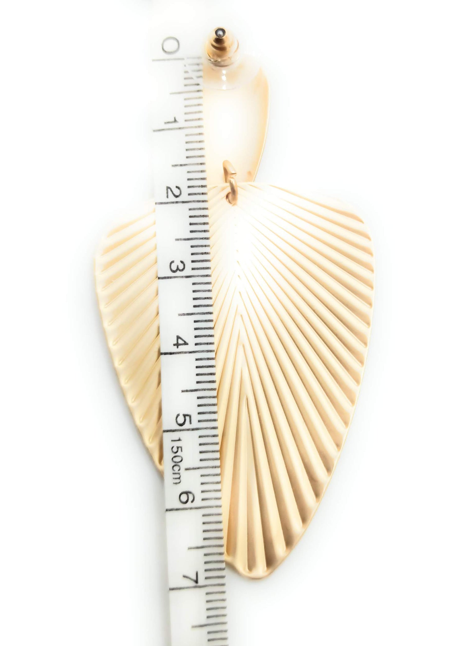 Pendientes Grandes Dorados · XL Hoja Palmera Oro Mate (última unidad!)