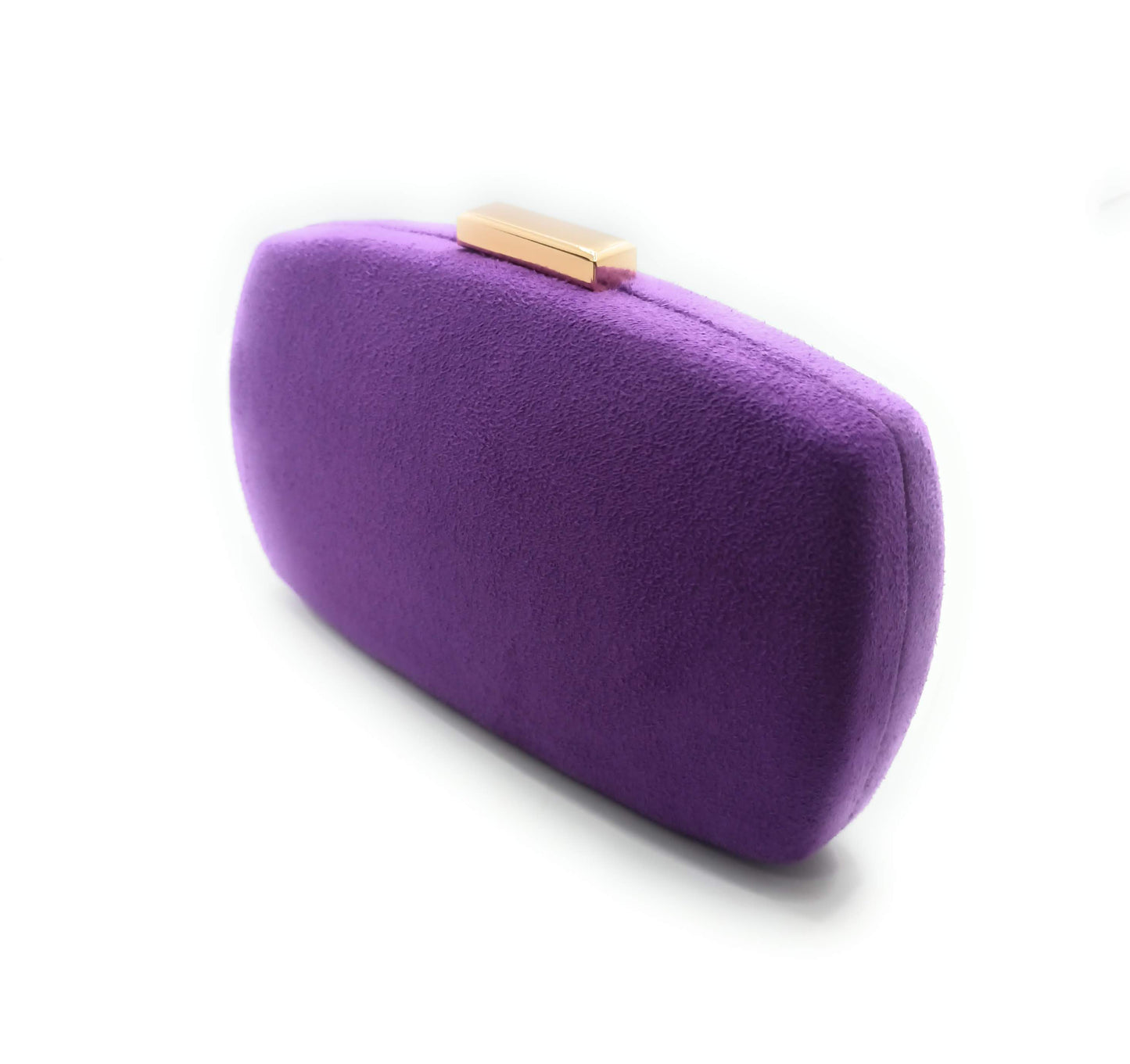 Cartera De Mano Bolso Fiesta · Ante Ovalado Morado (última unidad!)