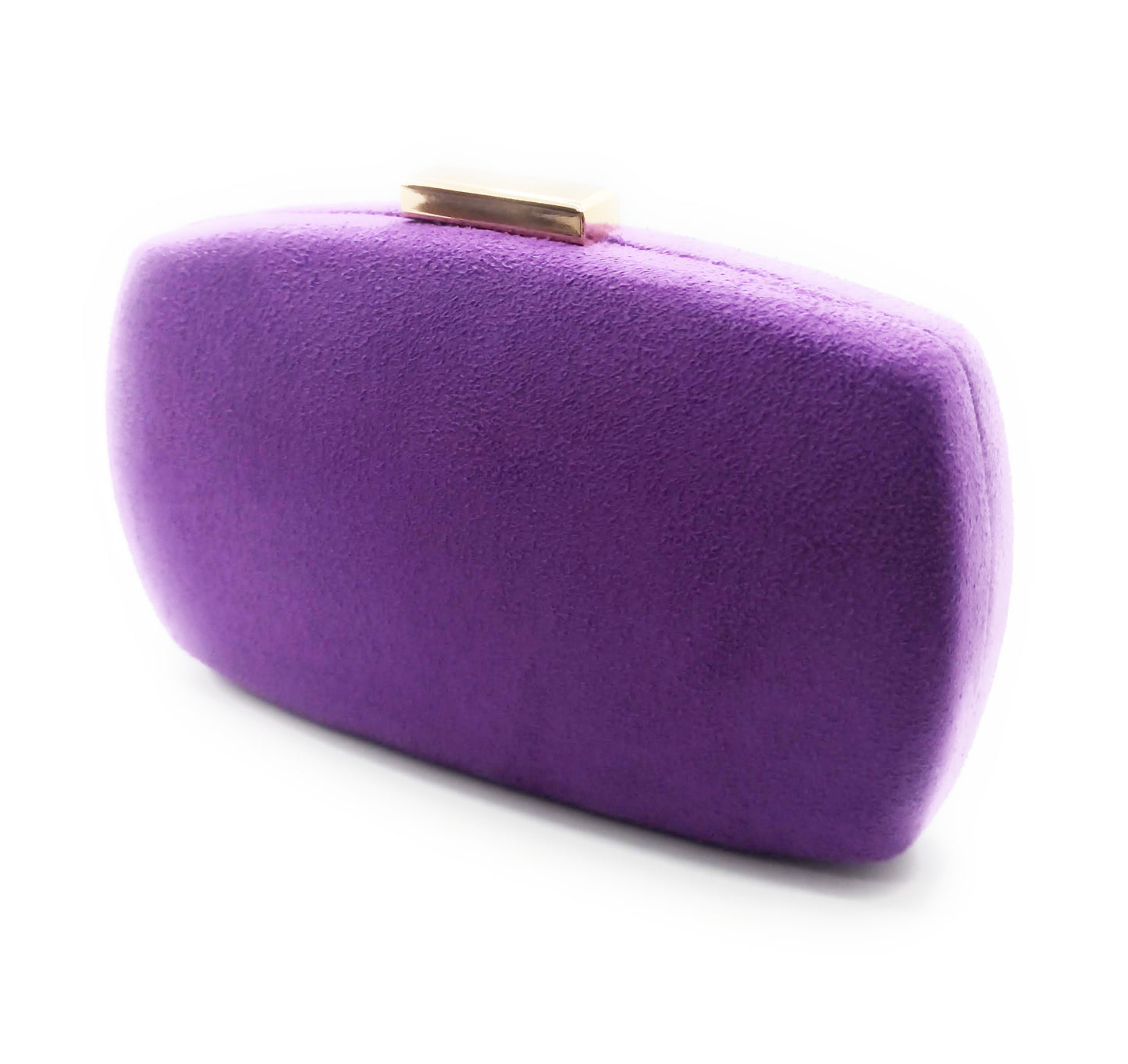 Cartera De Mano Bolso Fiesta · Ante Ovalado Morado (última unidad!)