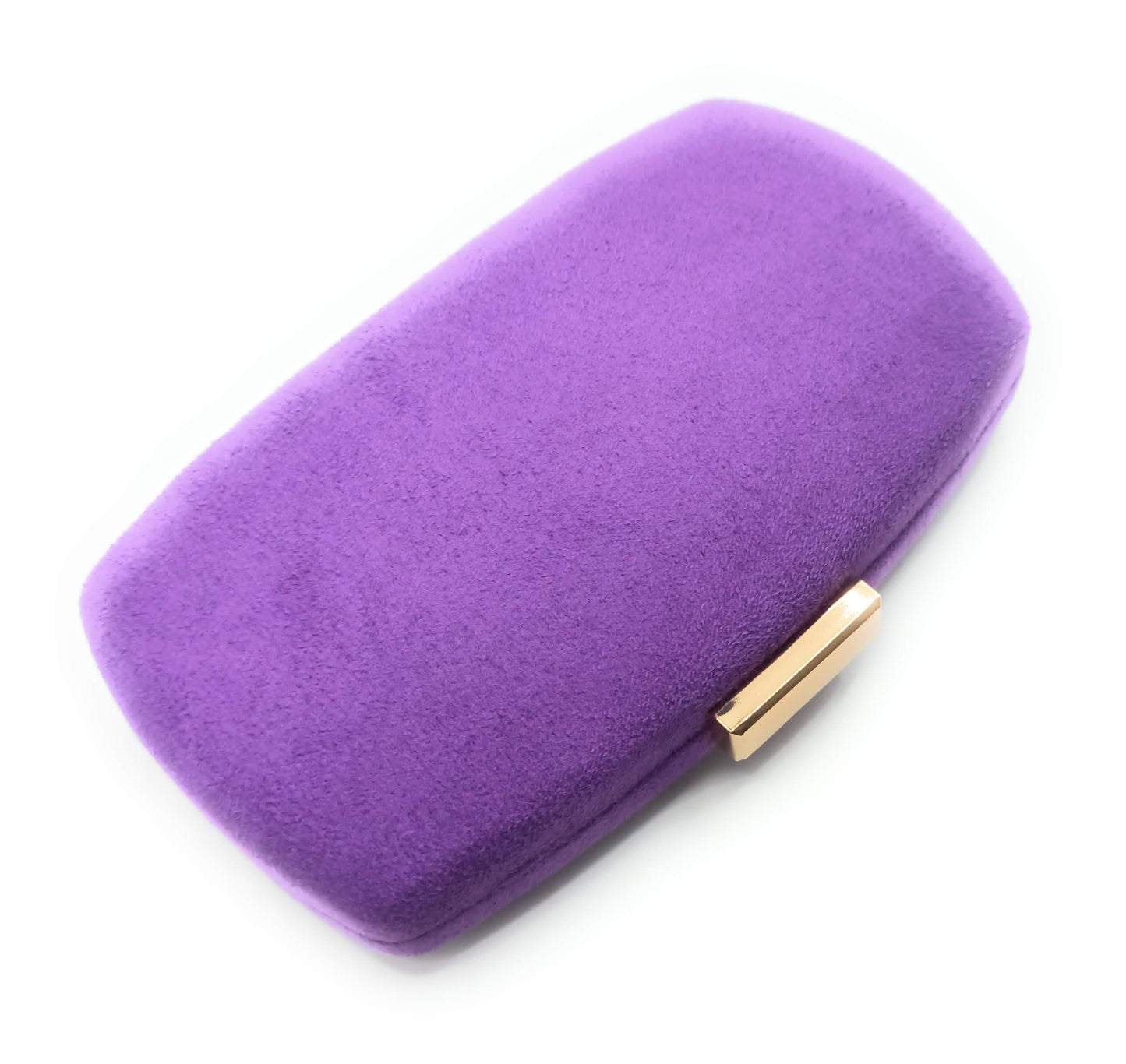Cartera De Mano Bolso Fiesta · Ante Ovalado Morado (última unidad!)