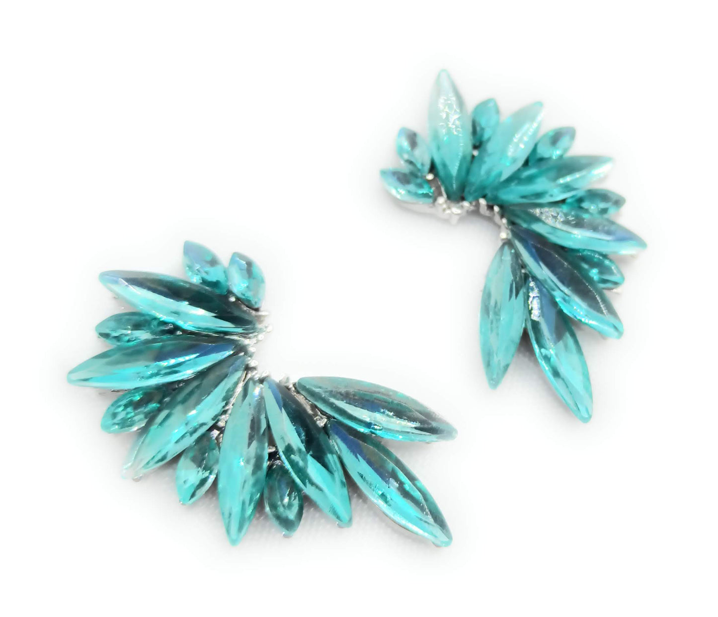 Pendientes Cristales Brillantes · Turquesa, Plata (últimas unidades!)