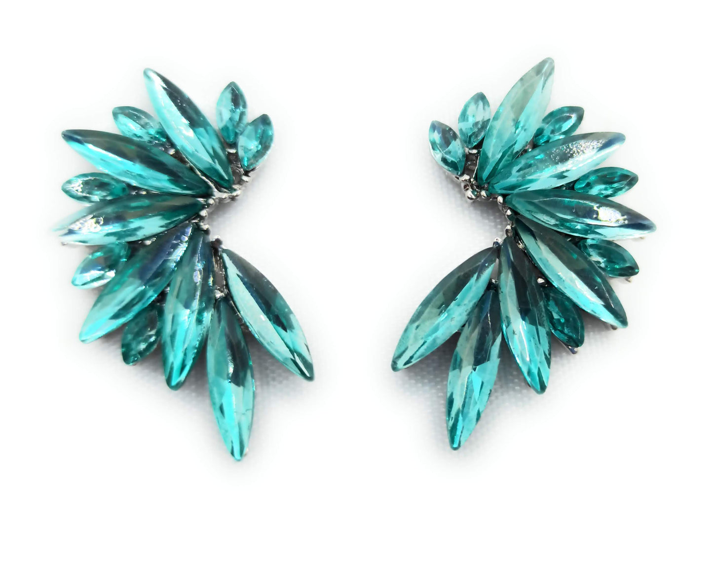 Pendientes Cristales Brillantes · Turquesa, Plata (últimas unidades!)