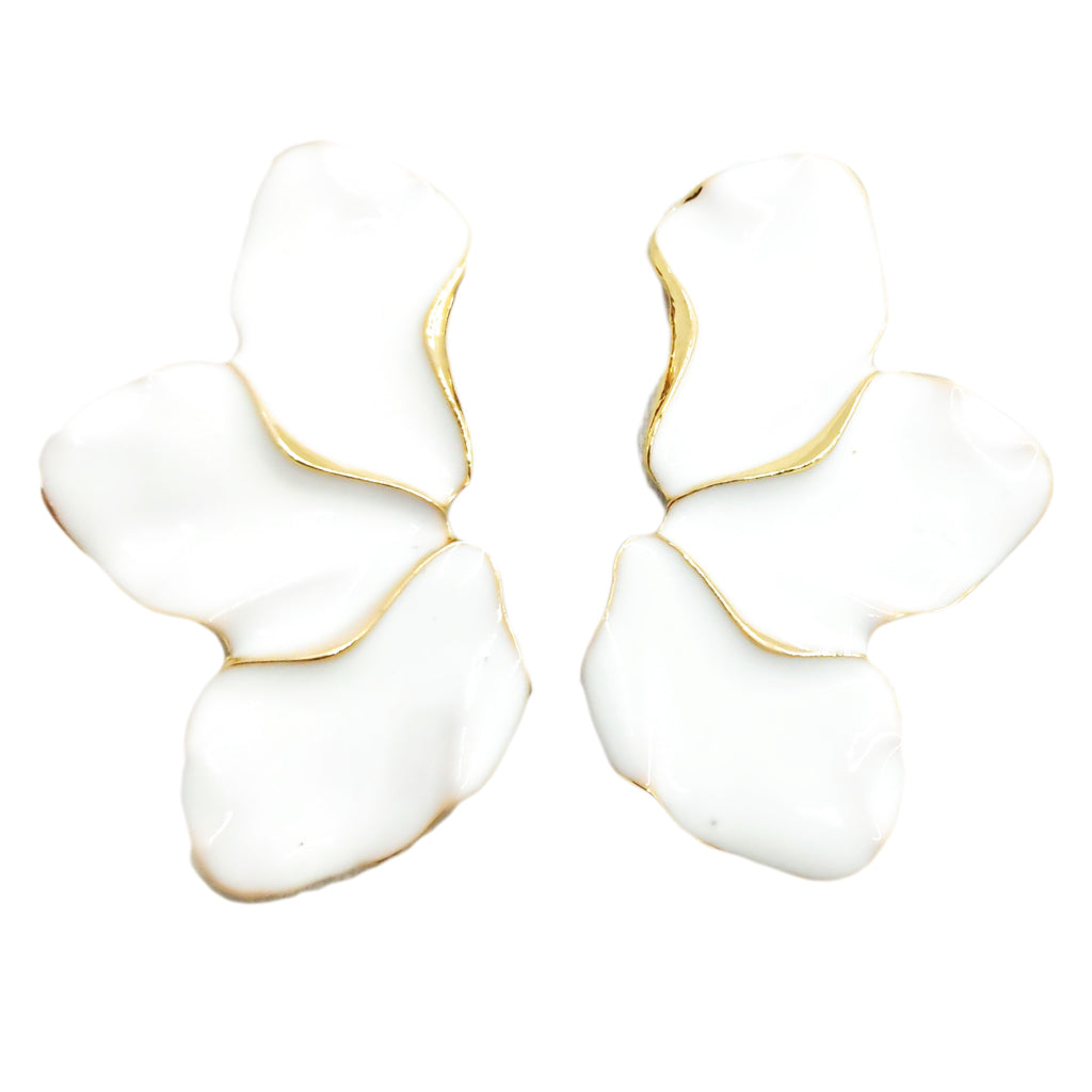 Pendientes Grandes · XL Pétalos Blanco Roto (últimas unidades!)