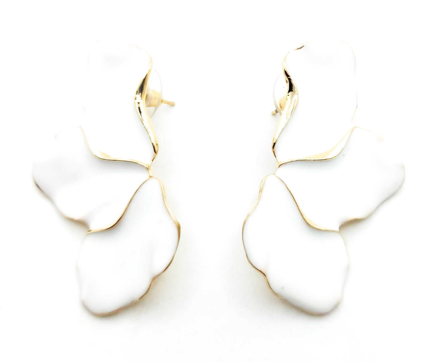 Pendientes Grandes · XL Pétalos Blanco Roto (últimas unidades!)