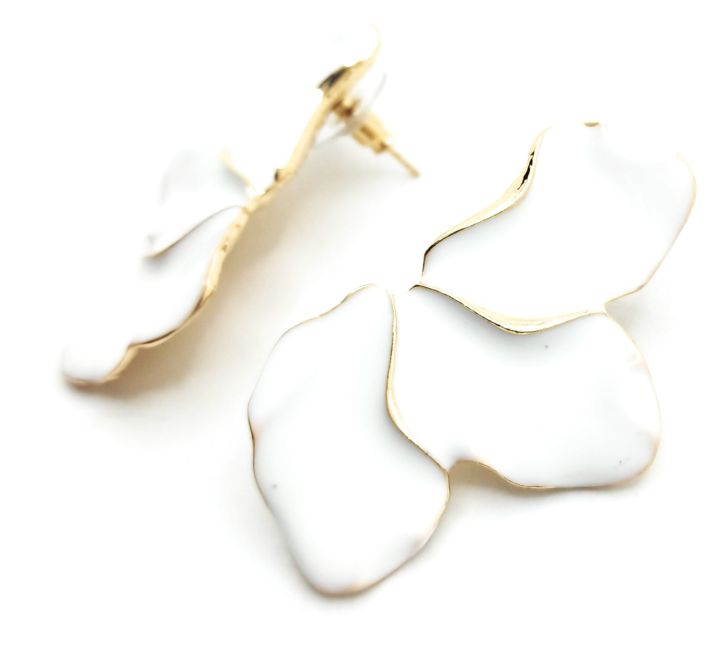 Pendientes Grandes · XL Pétalos Blanco Roto (últimas unidades!)