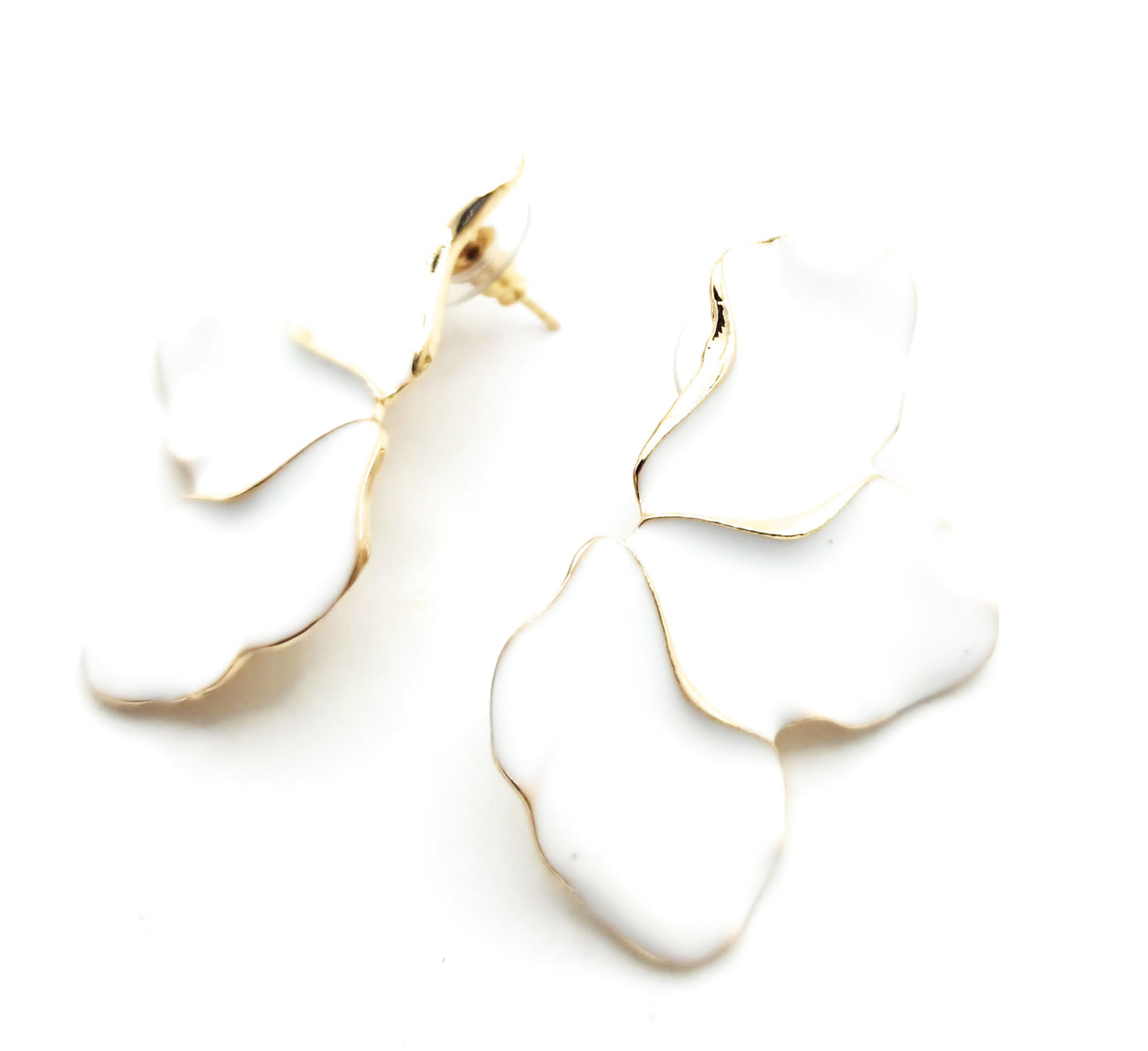 Pendientes Grandes · XL Pétalos Blanco Roto (últimas unidades!)