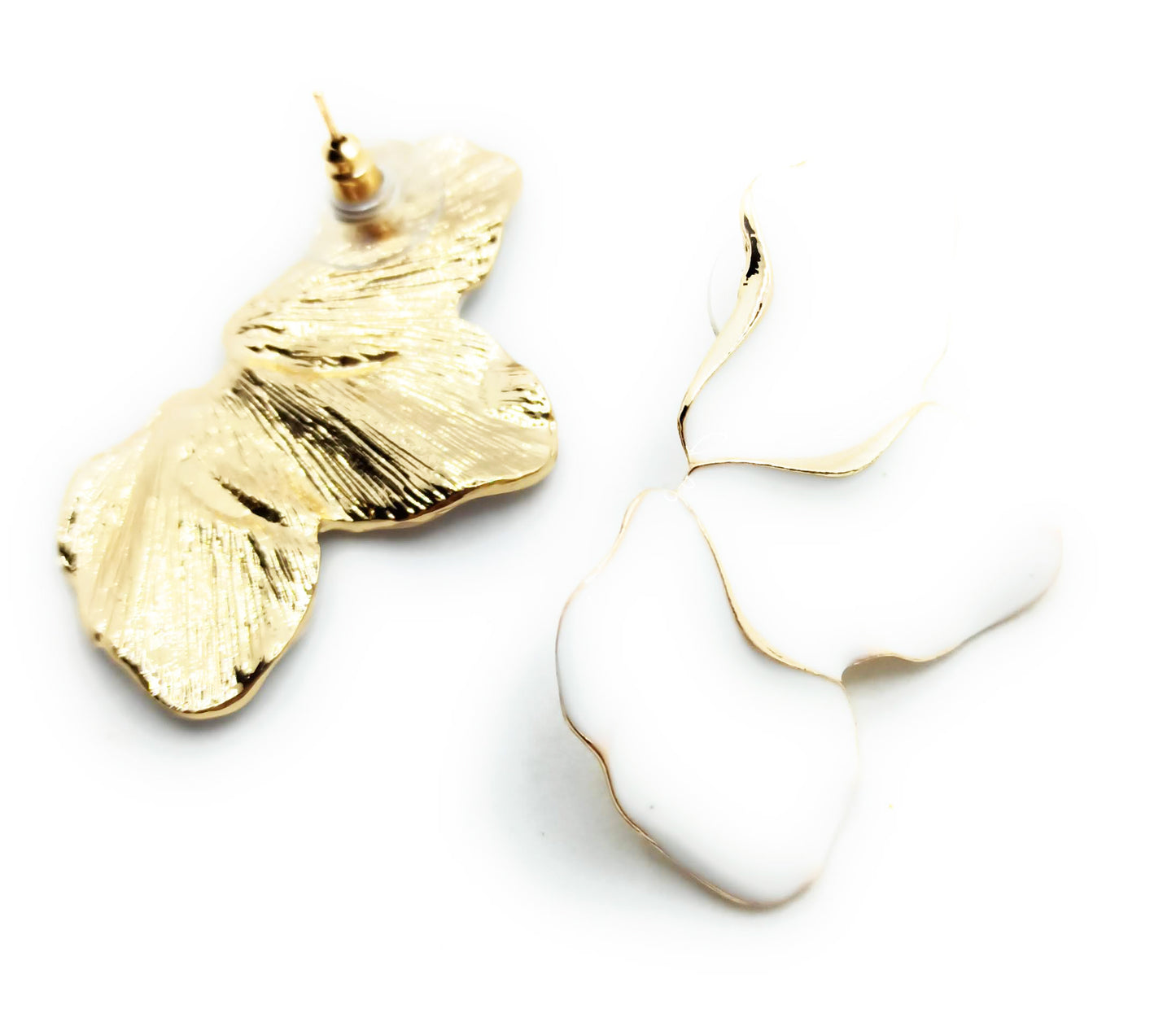 Pendientes Grandes · XL Pétalos Blanco Roto (últimas unidades!)