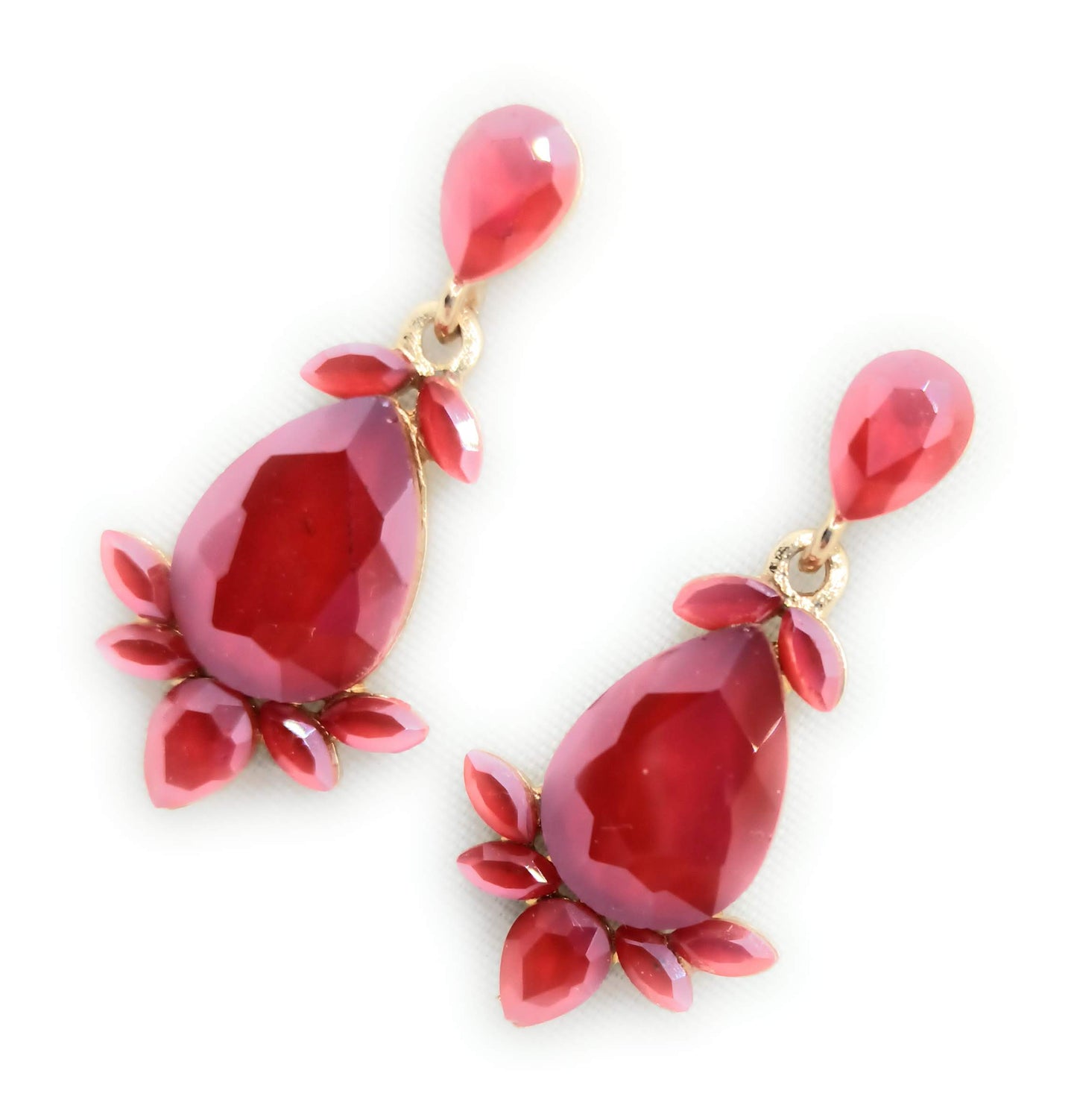 Pendientes Cristal Color · Coral