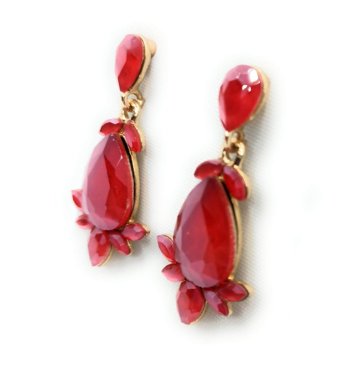 Pendientes Cristal Color · Coral