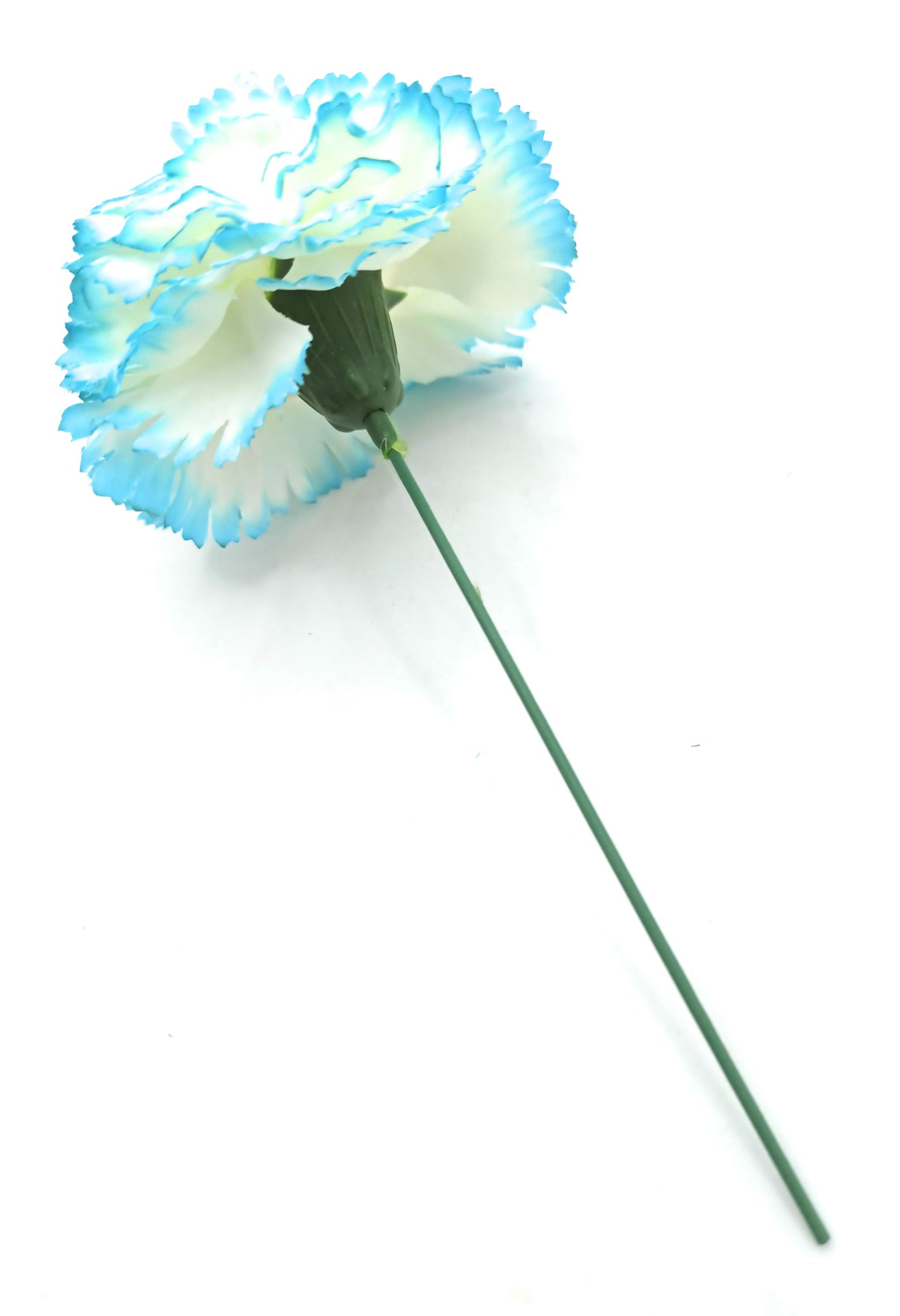 Clavel Flamenco Flor Pelo Ø9cm · Blanco Celeste