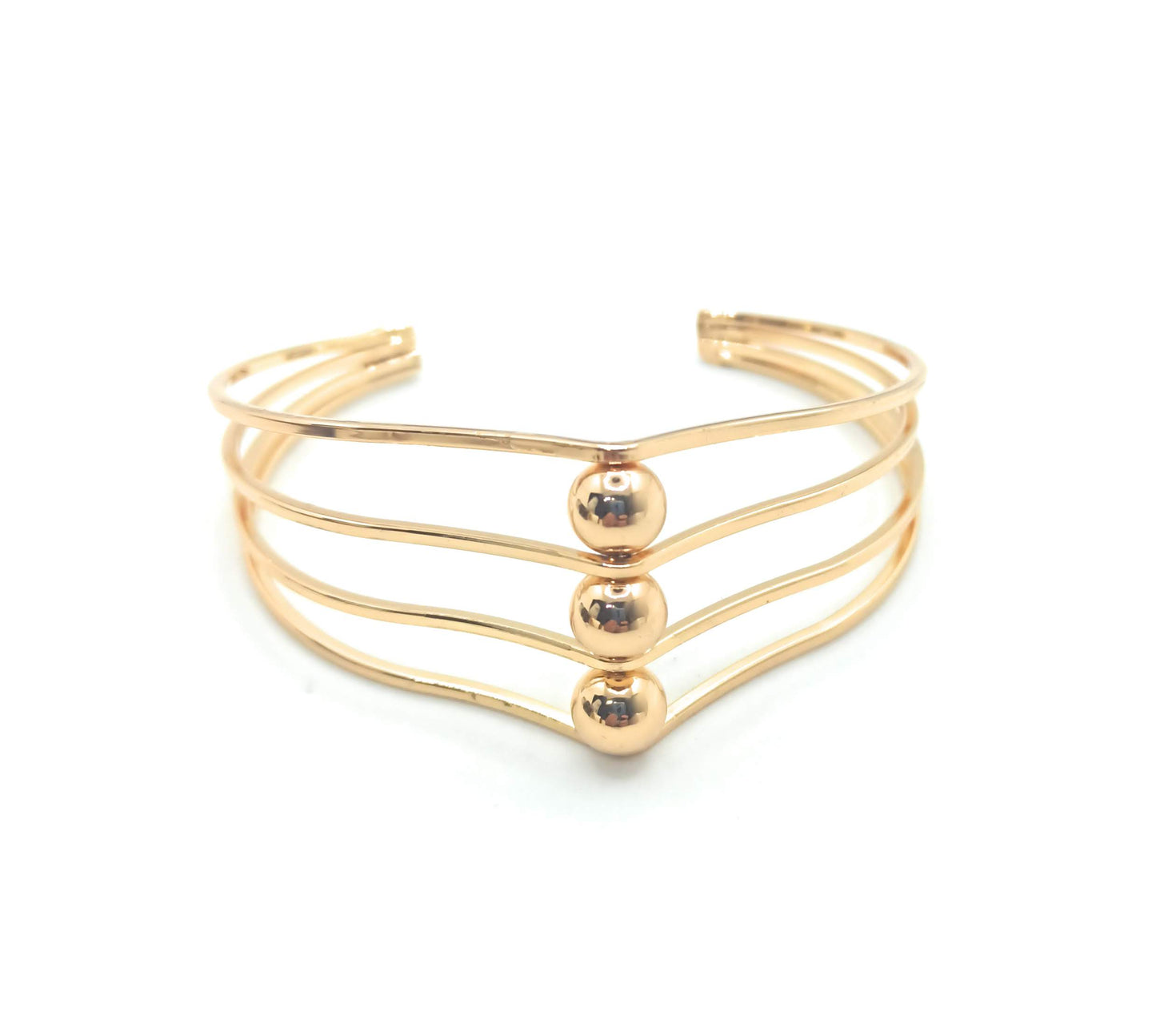 Brazalete Dorado Aros · Bolitas Oro