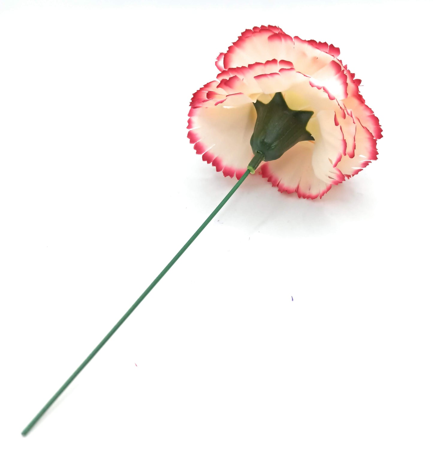 Clavel Flamenco Flor Pelo Ø9cm · Marfil Burdeos