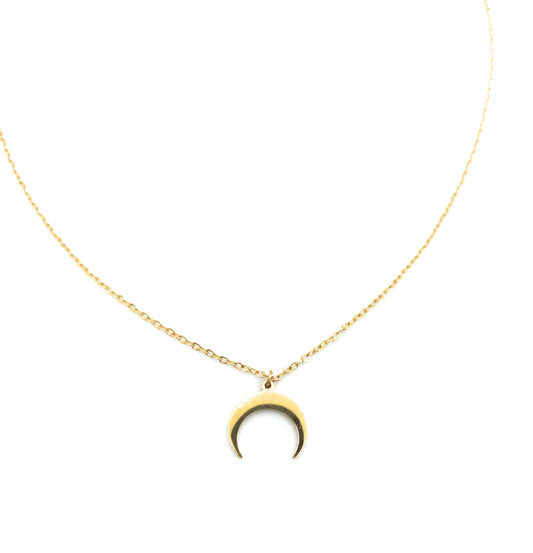 Collar Corto Moonset · Media Luna Oro