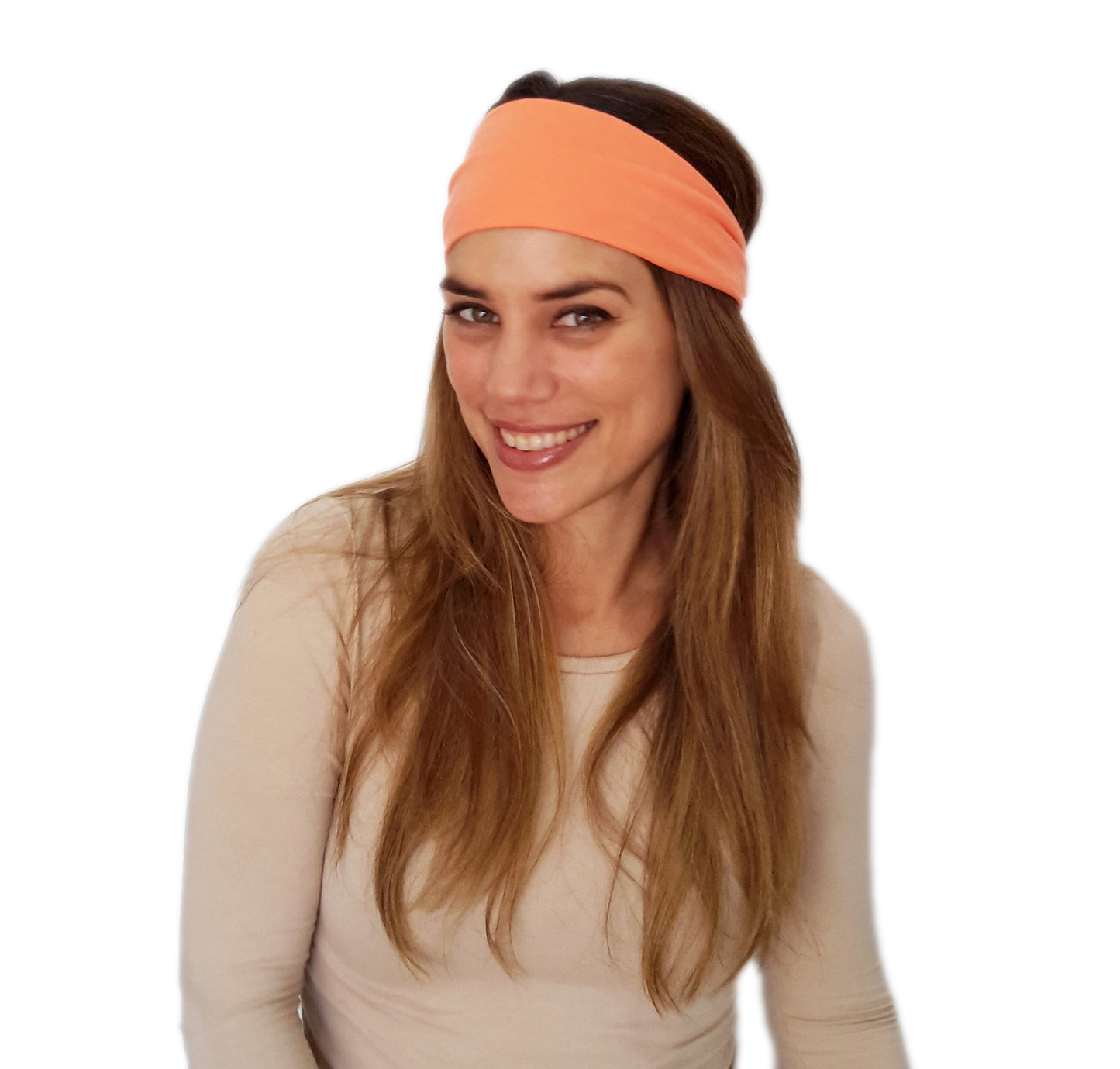 Cinta de Pelo Elástica con Nudo · Naranja