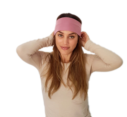 Cinta de Pelo Elástica con Nudo · Rosa Viejo Deluxe